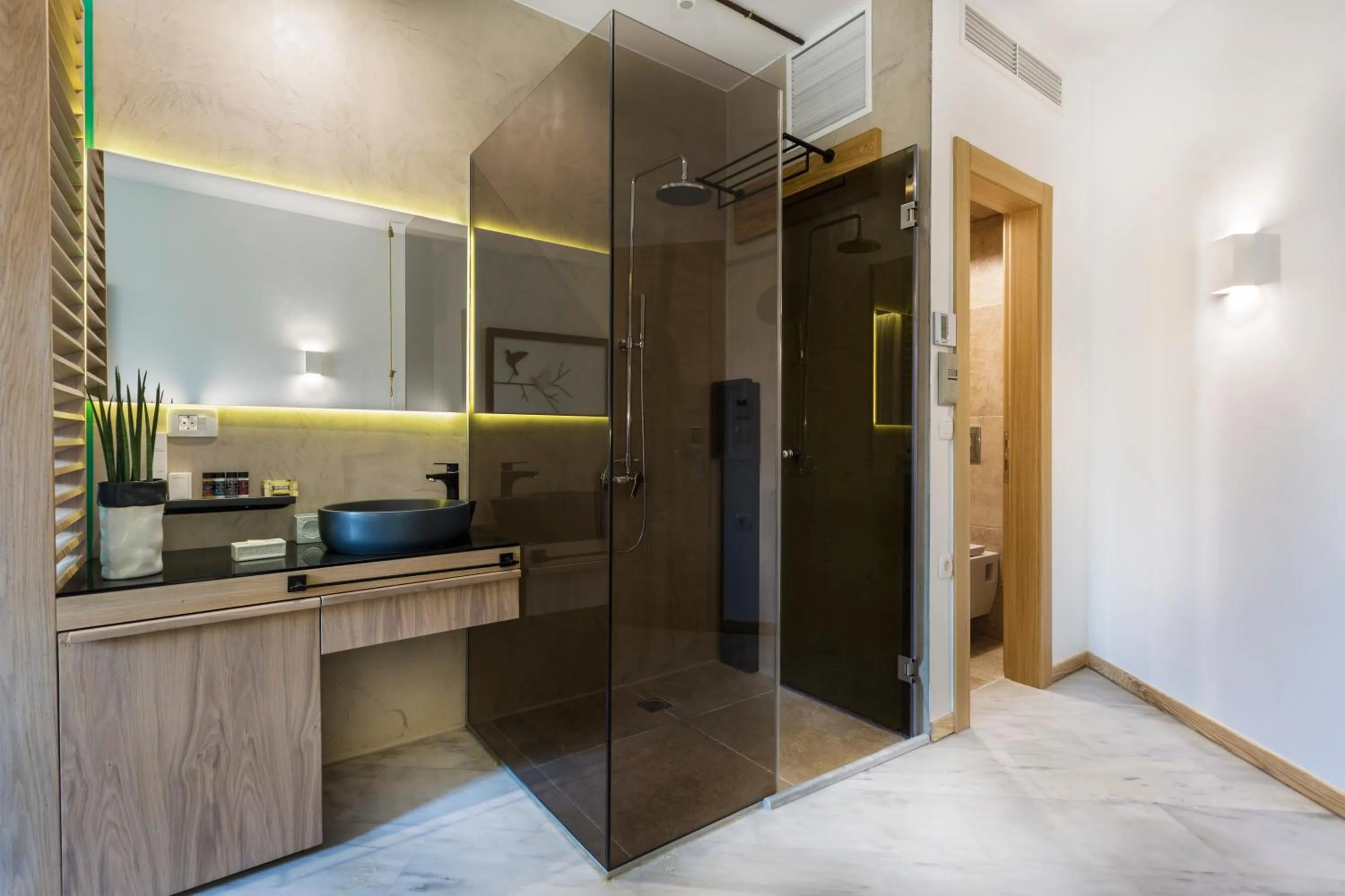 Shower in Kalamaki Luxury Suites