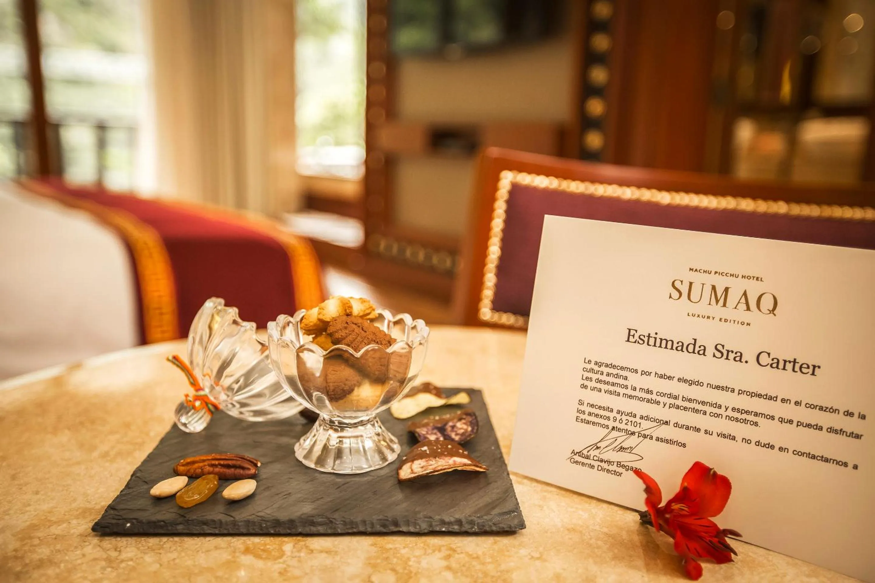 Decorative detail in Sumaq Machu Picchu Hotel