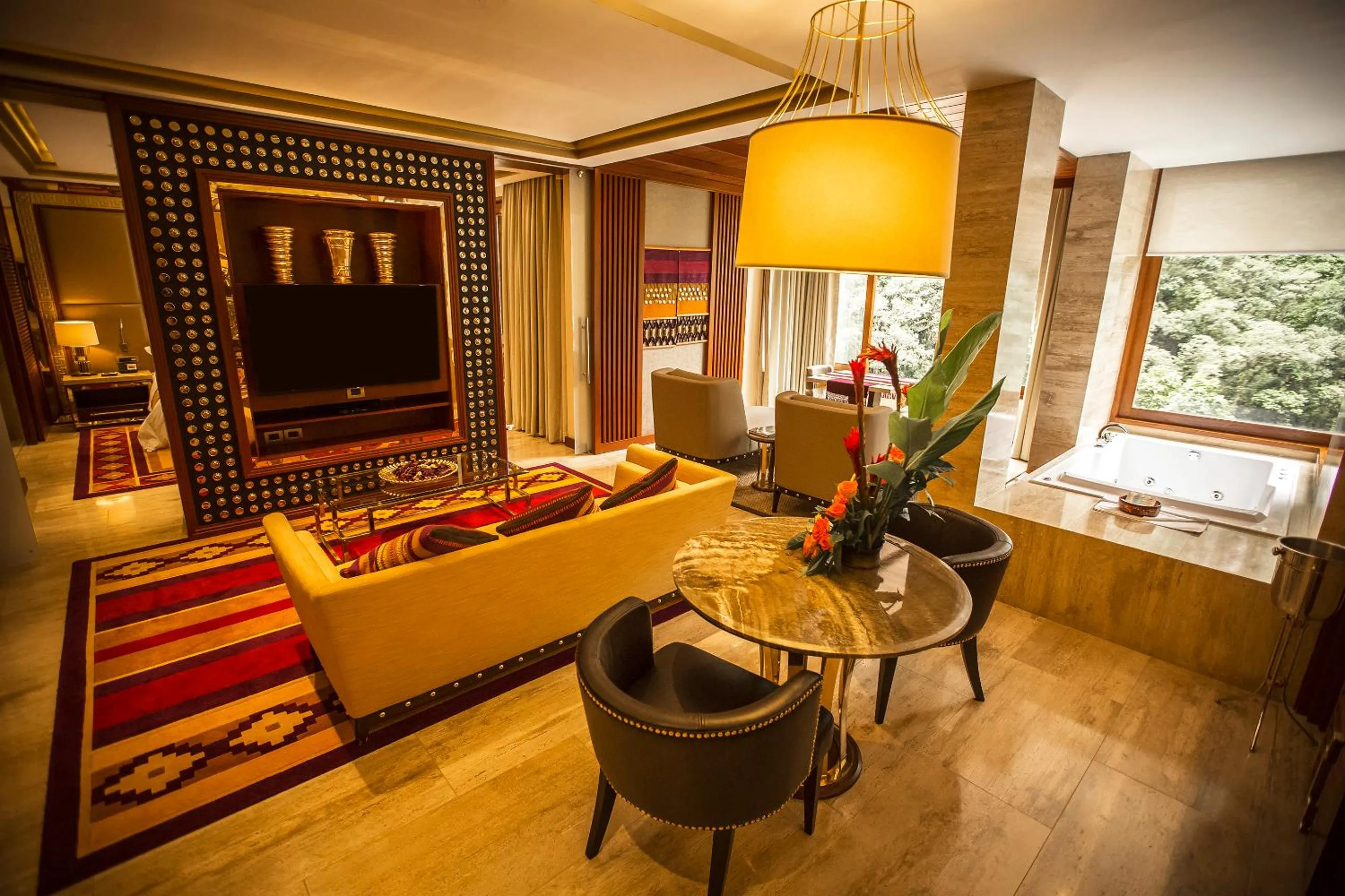 River view, Bed in Sumaq Machu Picchu Hotel