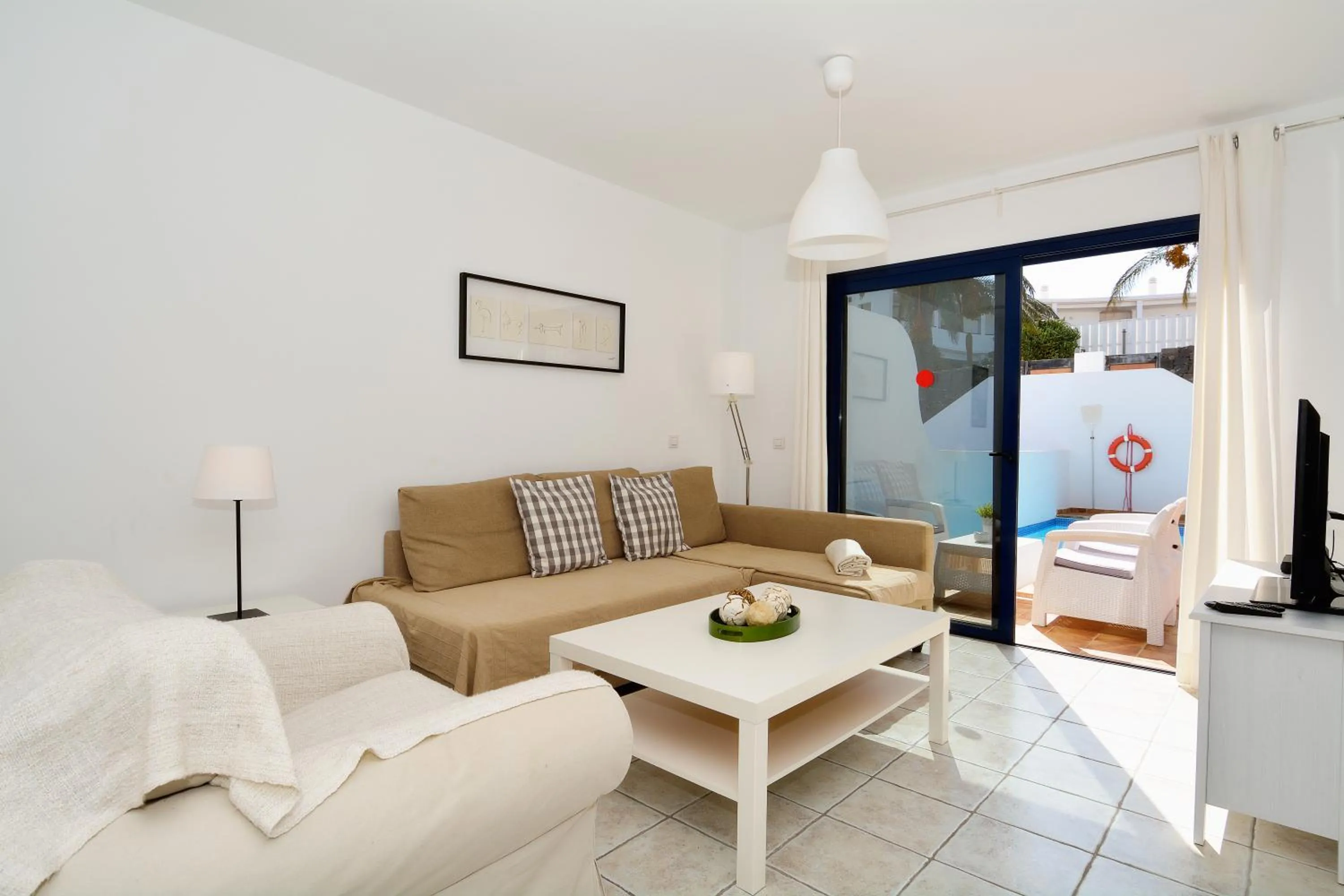 TV and multimedia, Bed in Villa Yucas