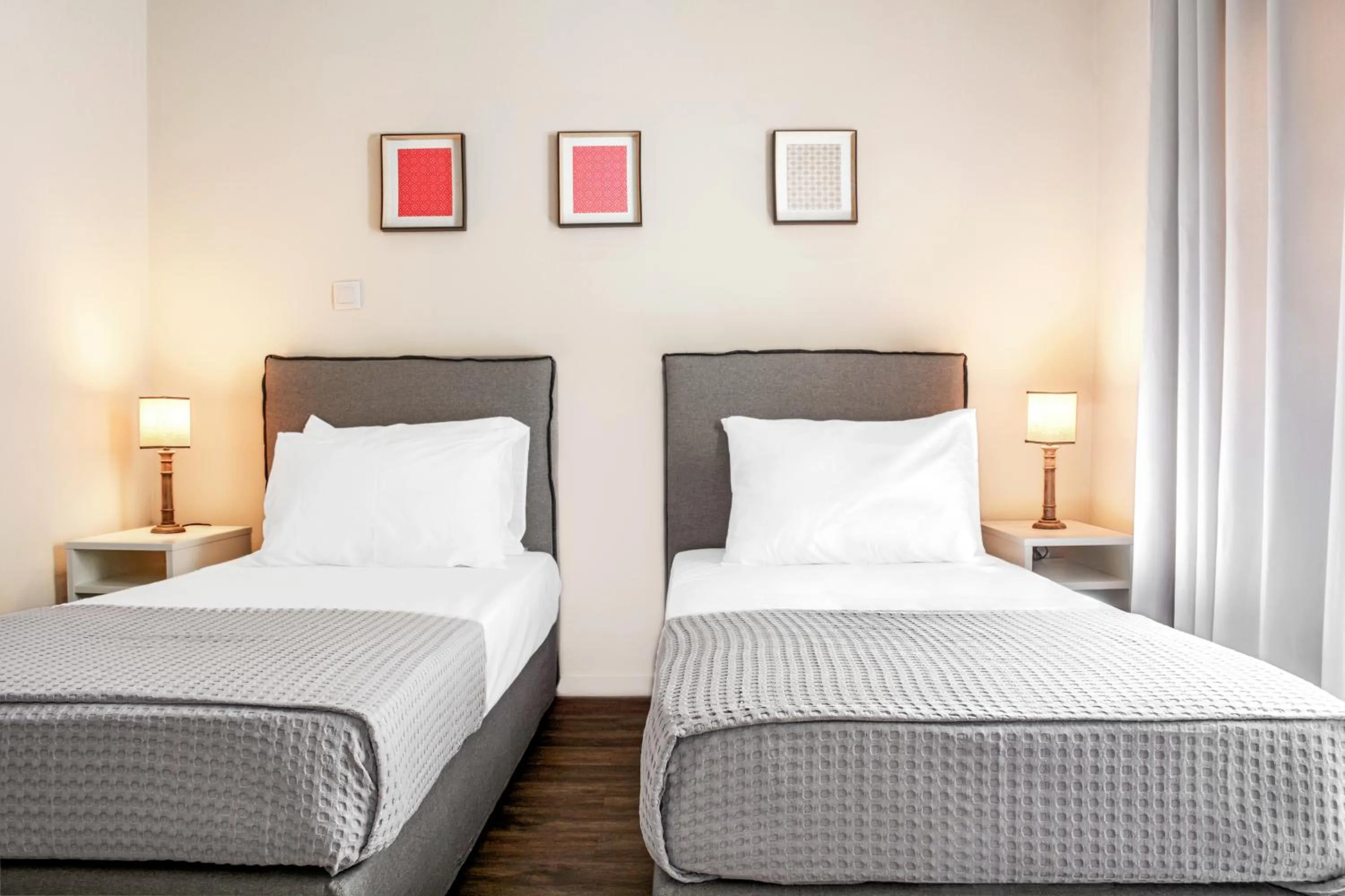 Bed in Athens Connection Apartments