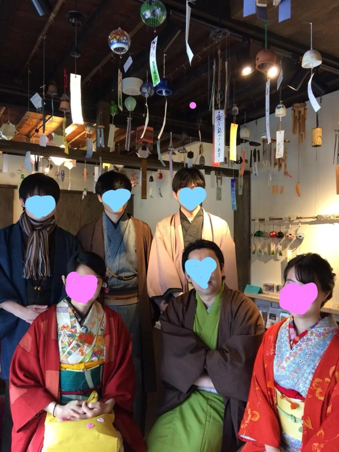 group of guests in Teramachiya Wind Bell Temple Guest House