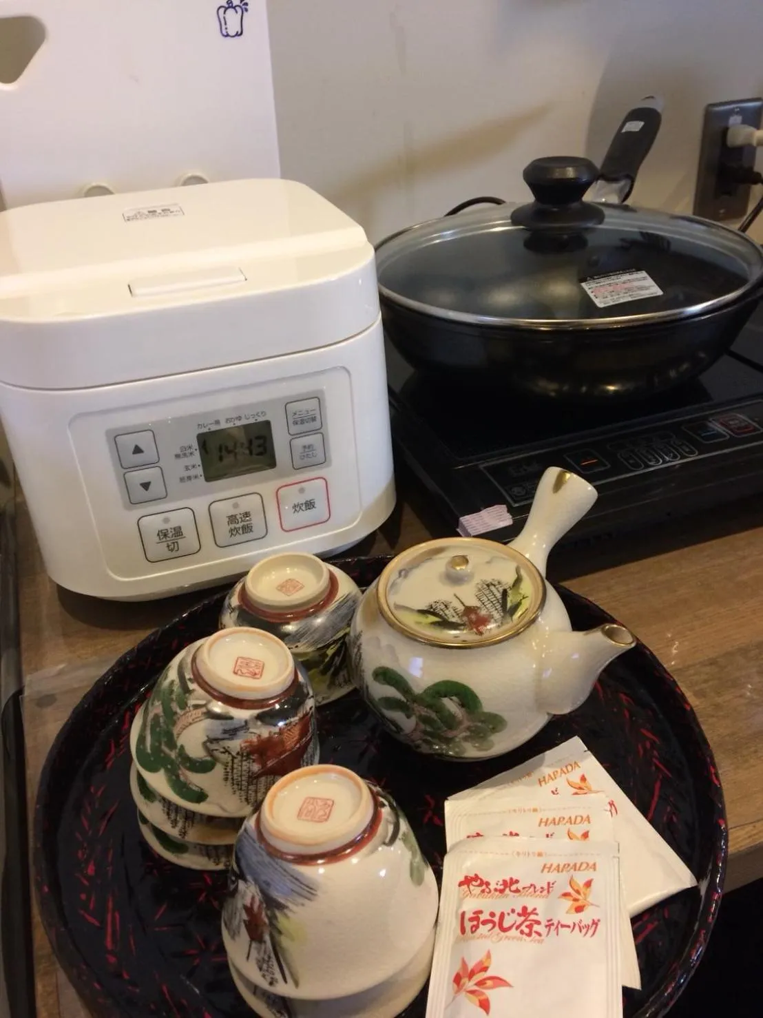 Communal kitchen in Teramachiya Wind Bell Temple Guest House