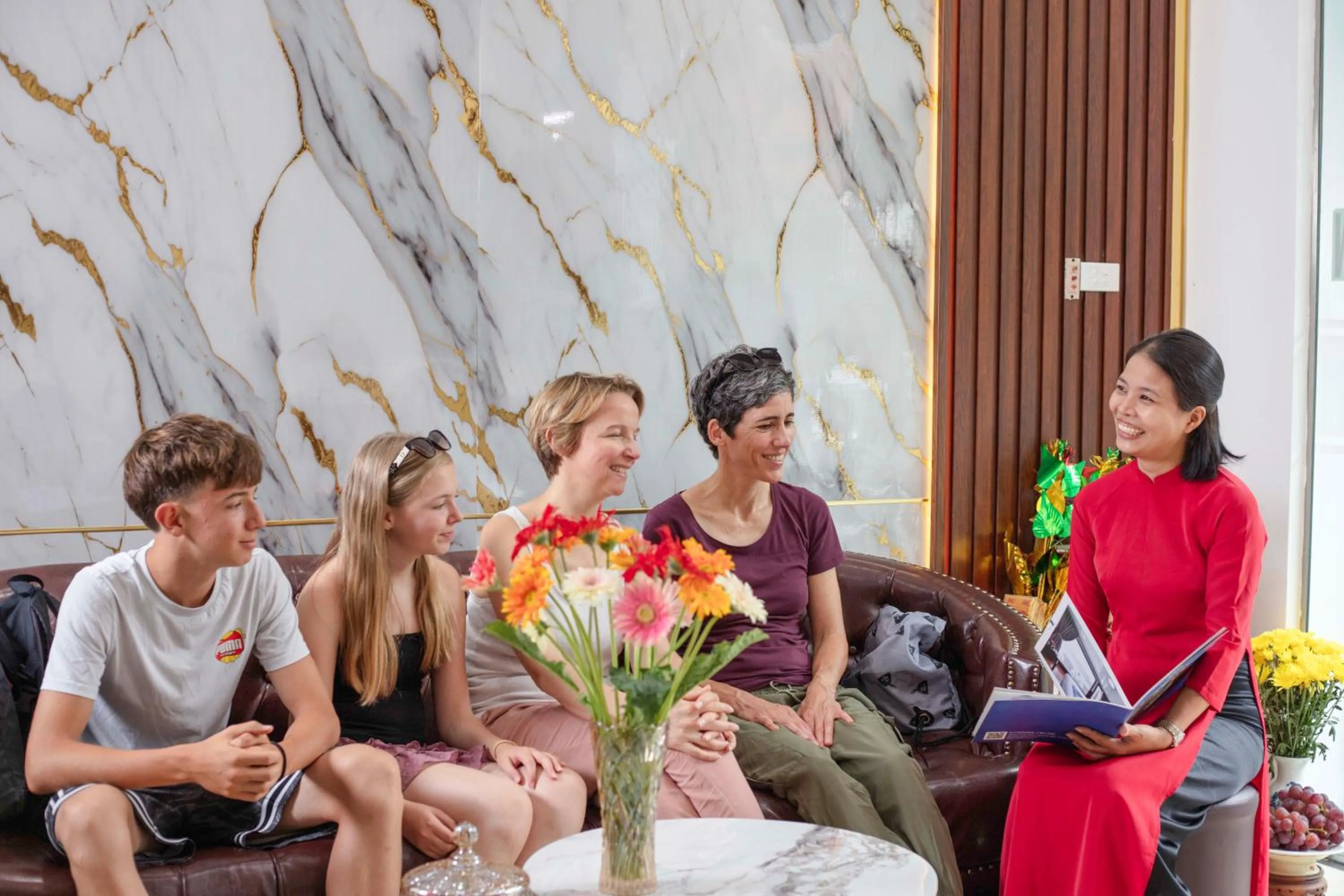 group of guests in Phoenix Palace Hotel Hanoi