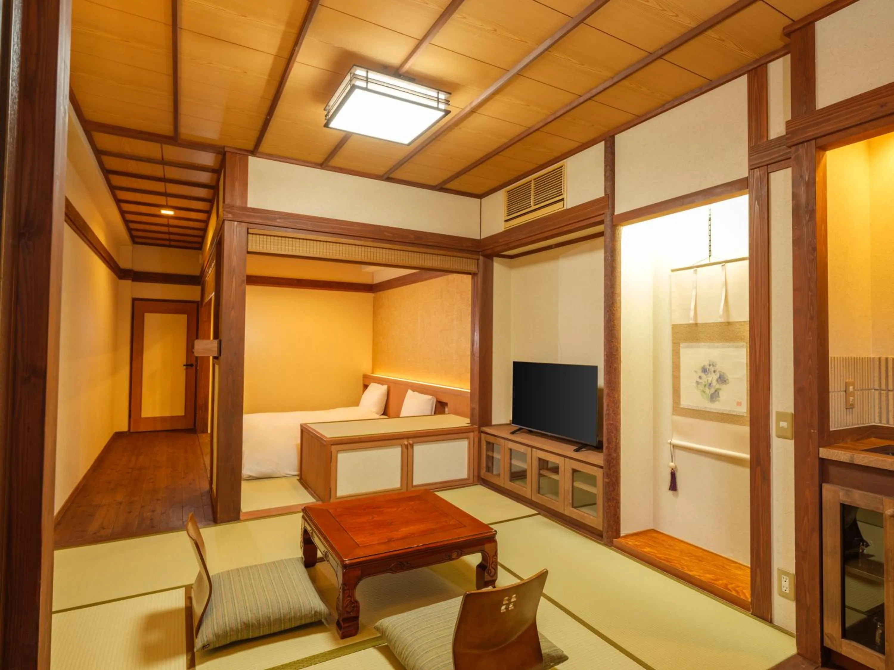 Photo of the whole room, Bed in Mori no yu Kira No Sato Reopening on December 22, 2025