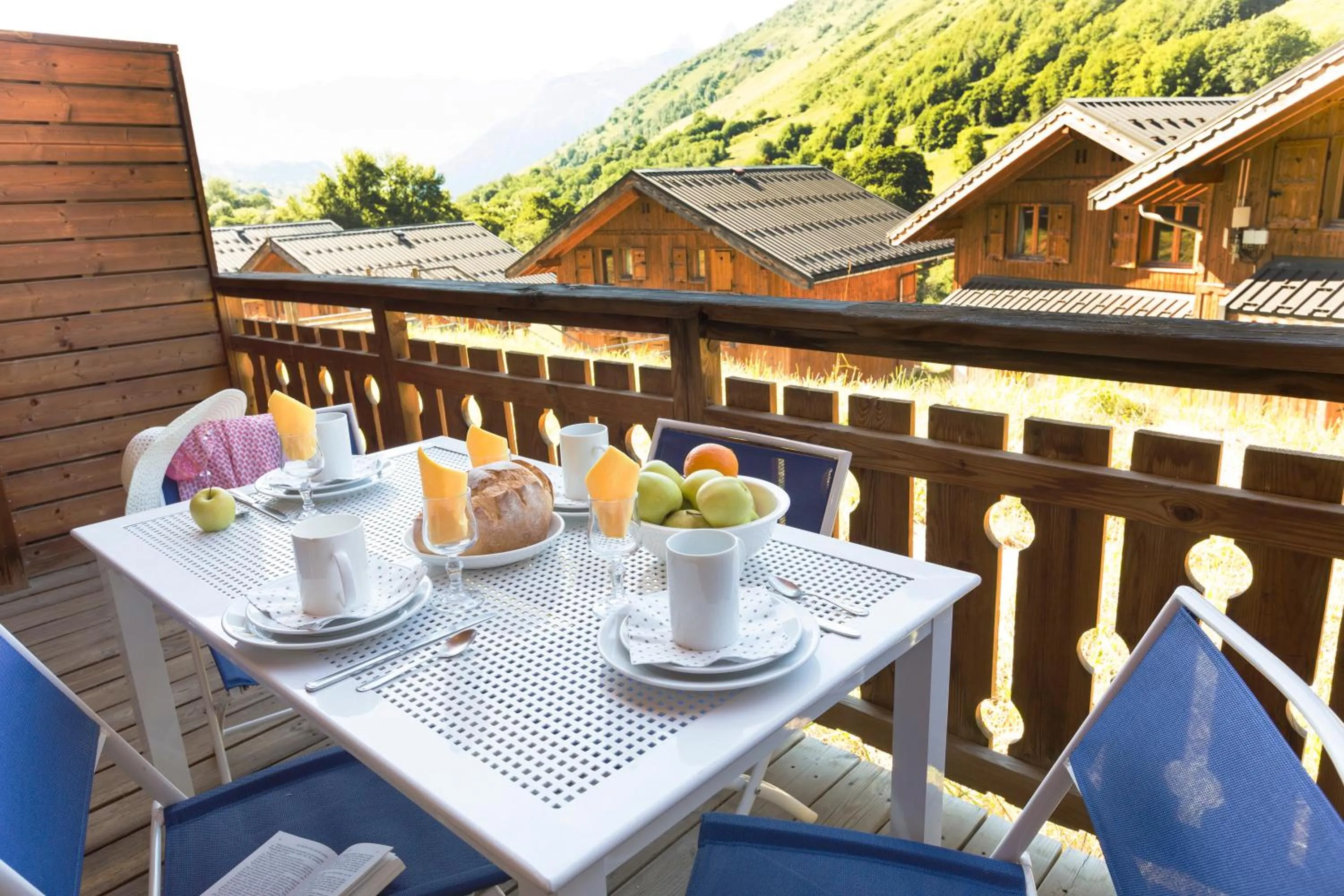 Balcony/Terrace in Résidence Odalys Les Chalets de l'Arvan II