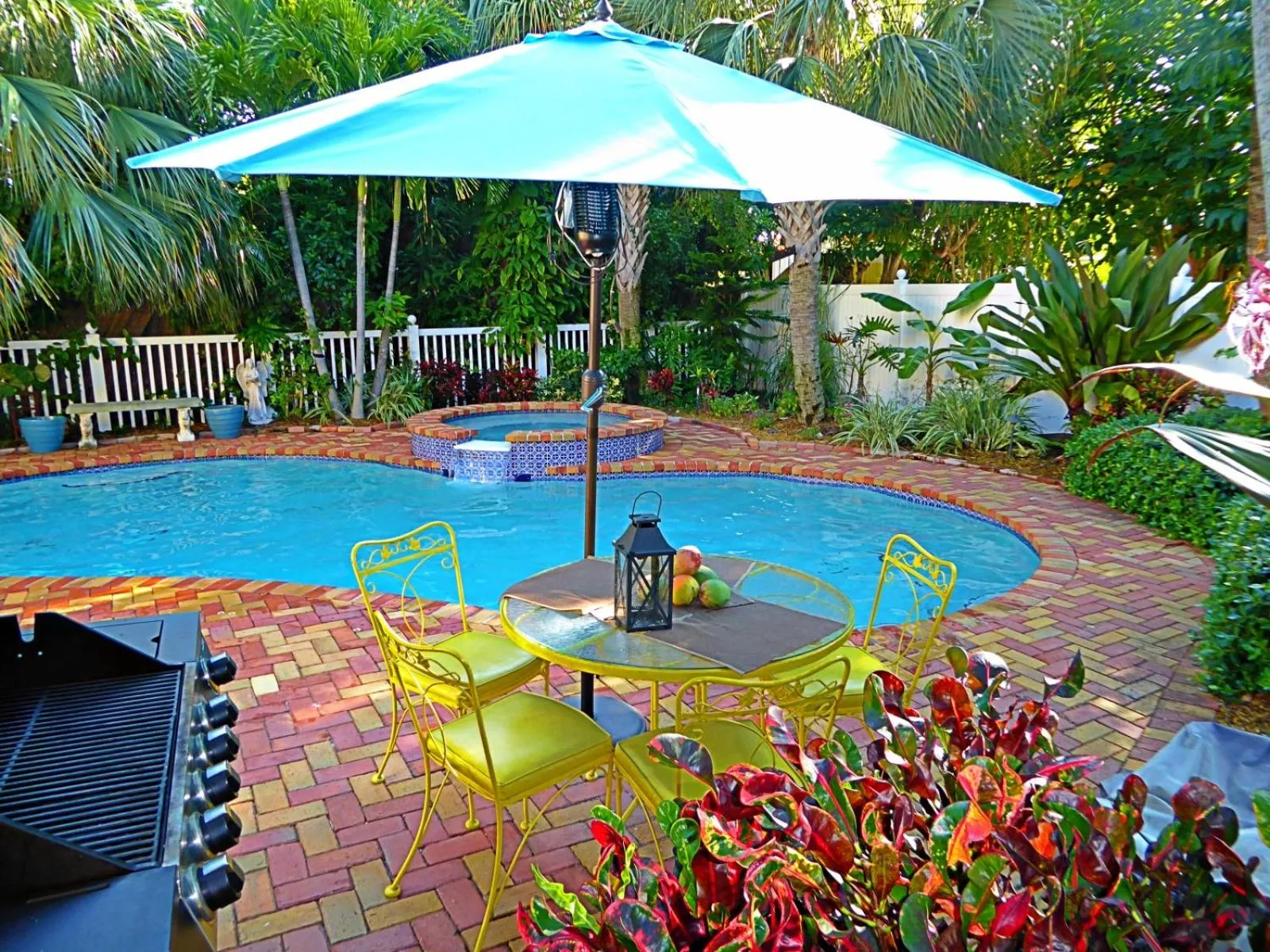 Patio in Magical villa -Private pool-spa & garden