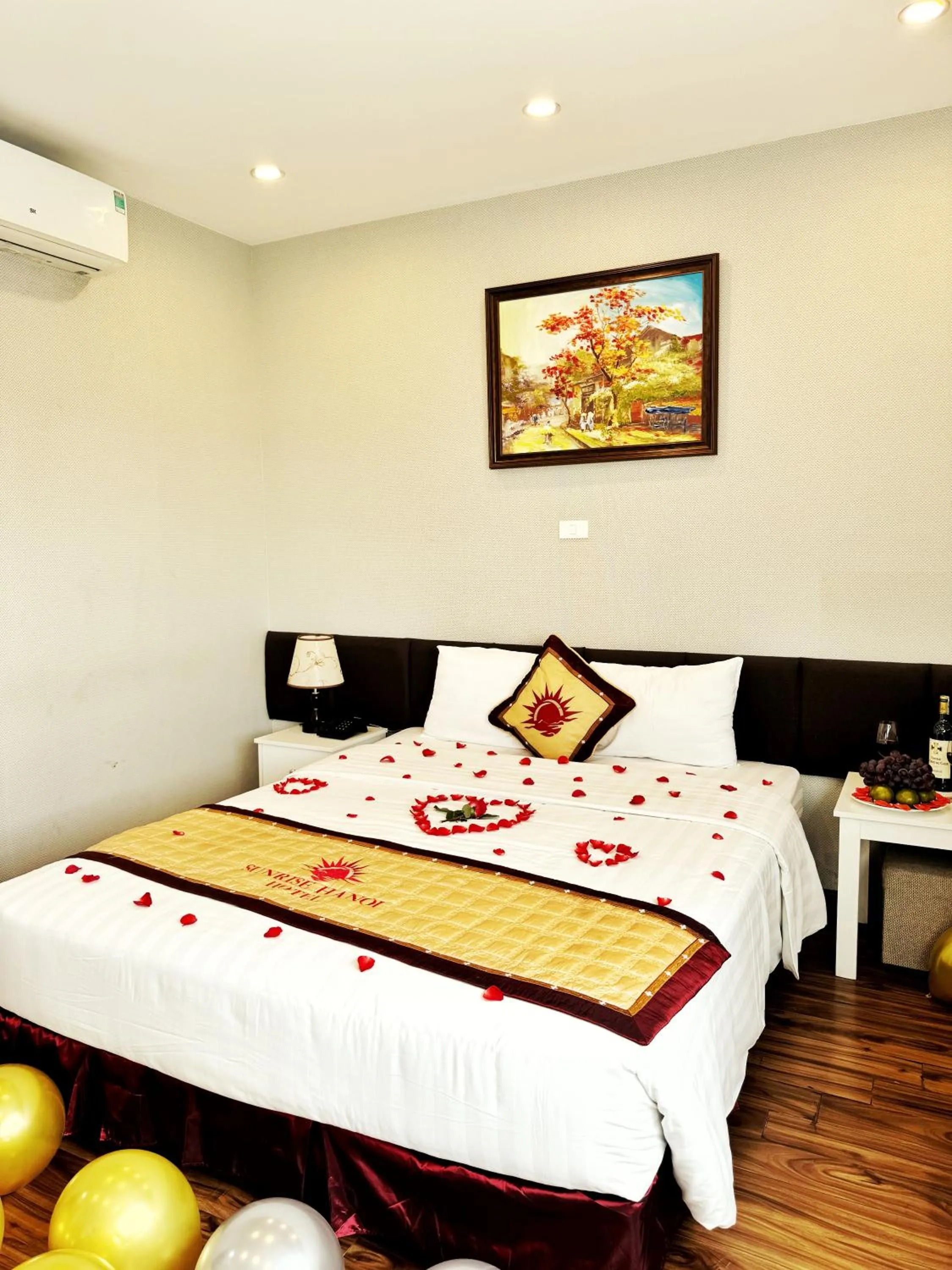 Bed in Sunrise Hanoi Hotel