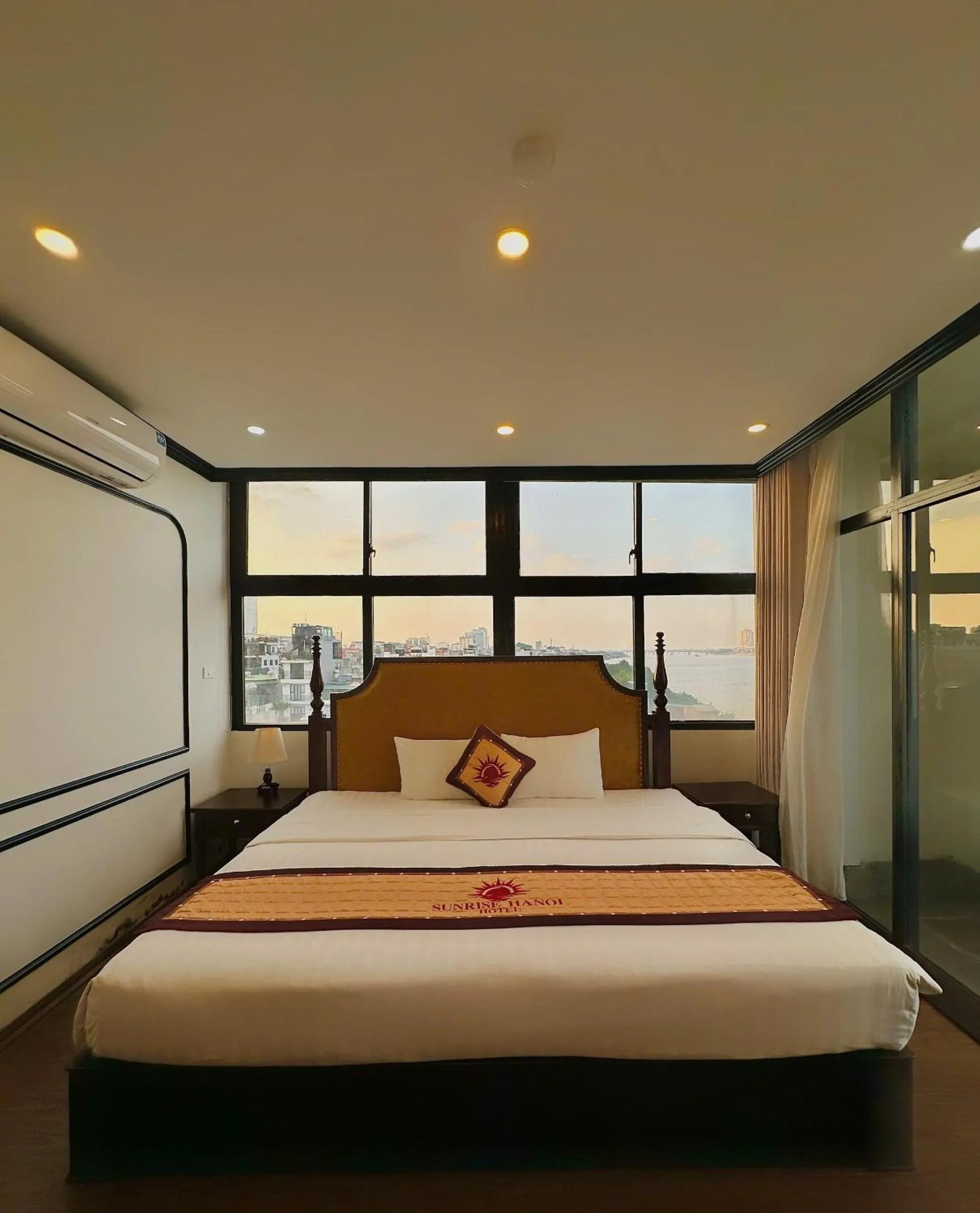 Bed in Sunrise Hanoi Hotel