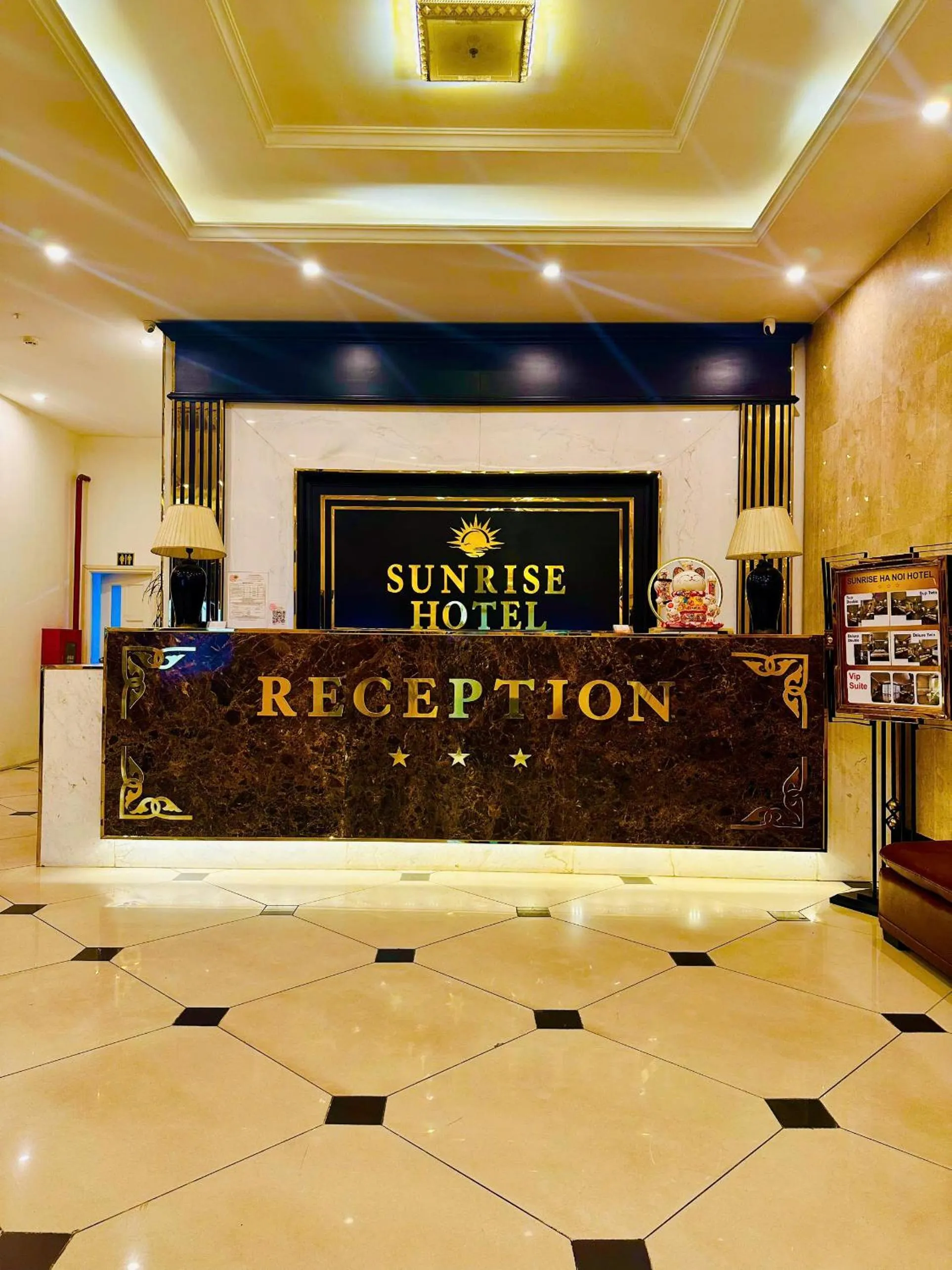 Communal lounge/ TV room in Sunrise Hanoi Hotel