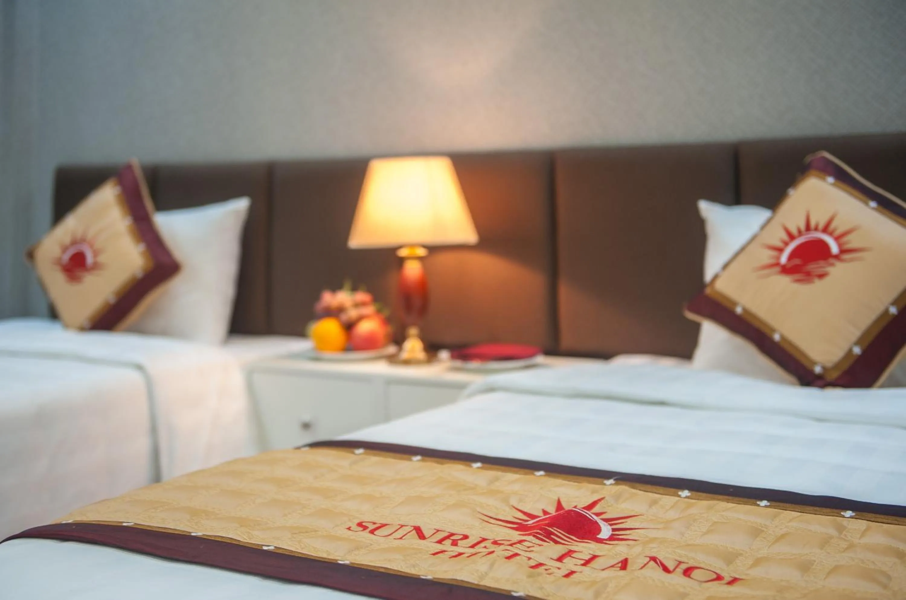 Bed in Sunrise Hanoi Hotel