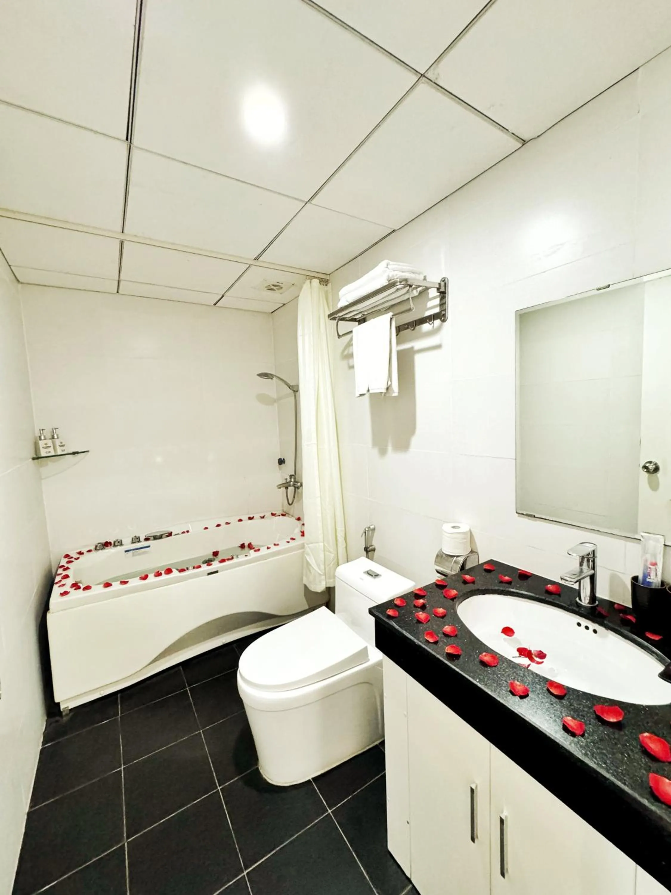 Toilet, Bed in Sunrise Hanoi Hotel