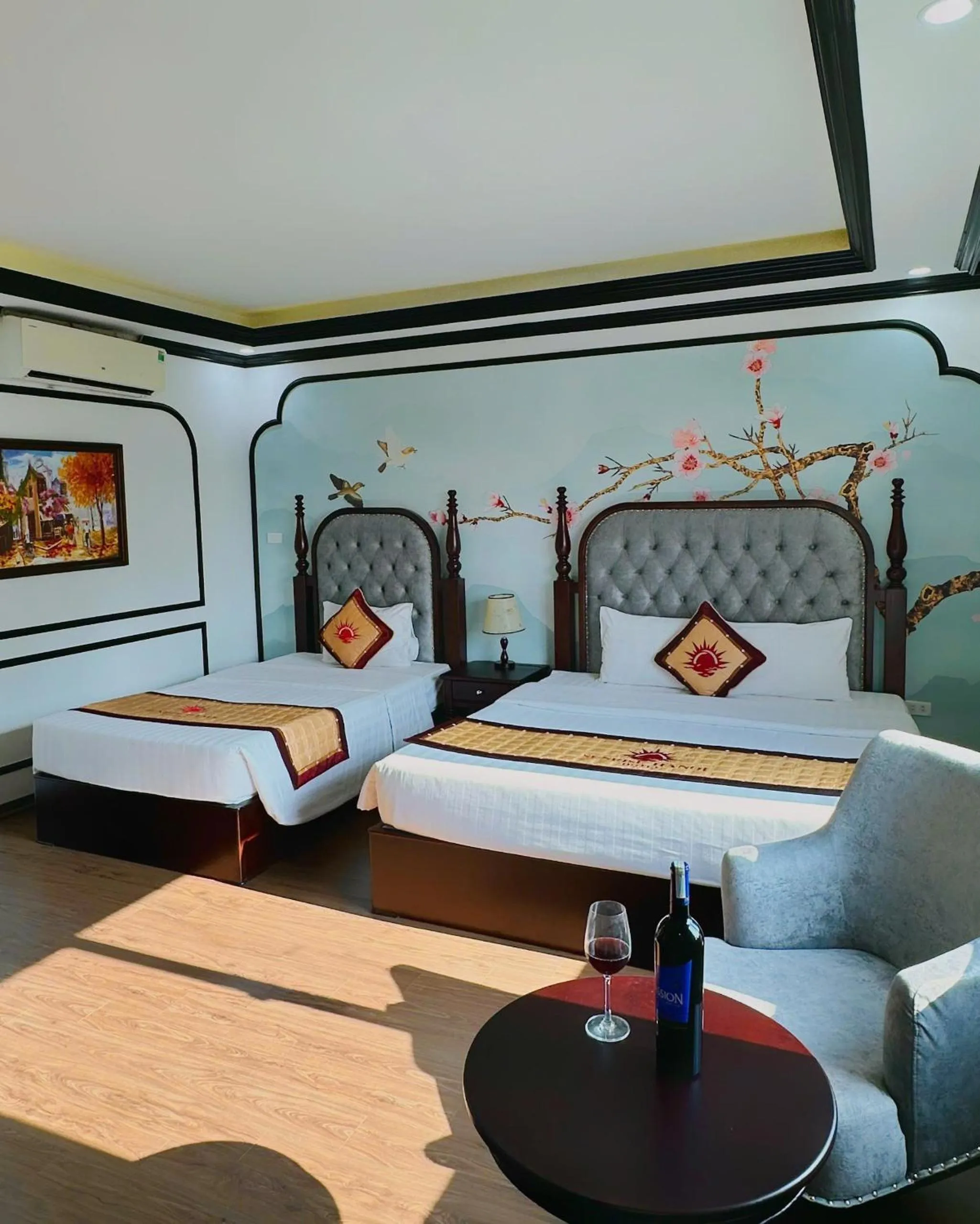 Bed in Sunrise Hanoi Hotel