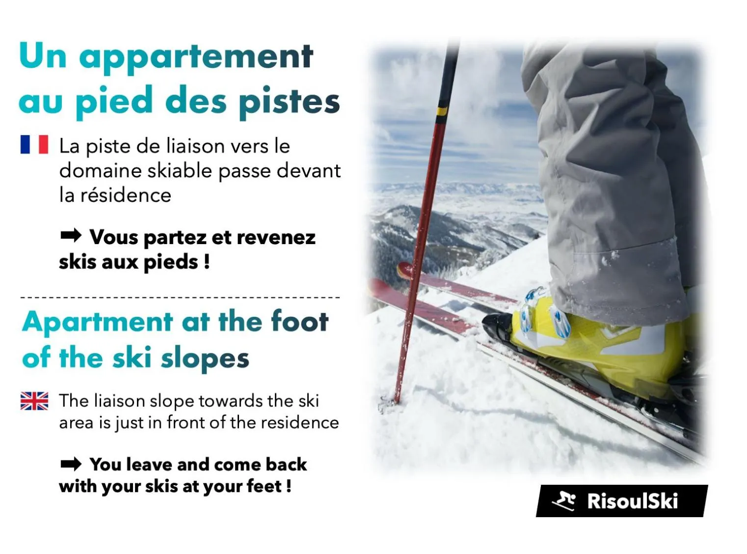 Text overlay in RisoulSki Antarès - Piscine et Sauna