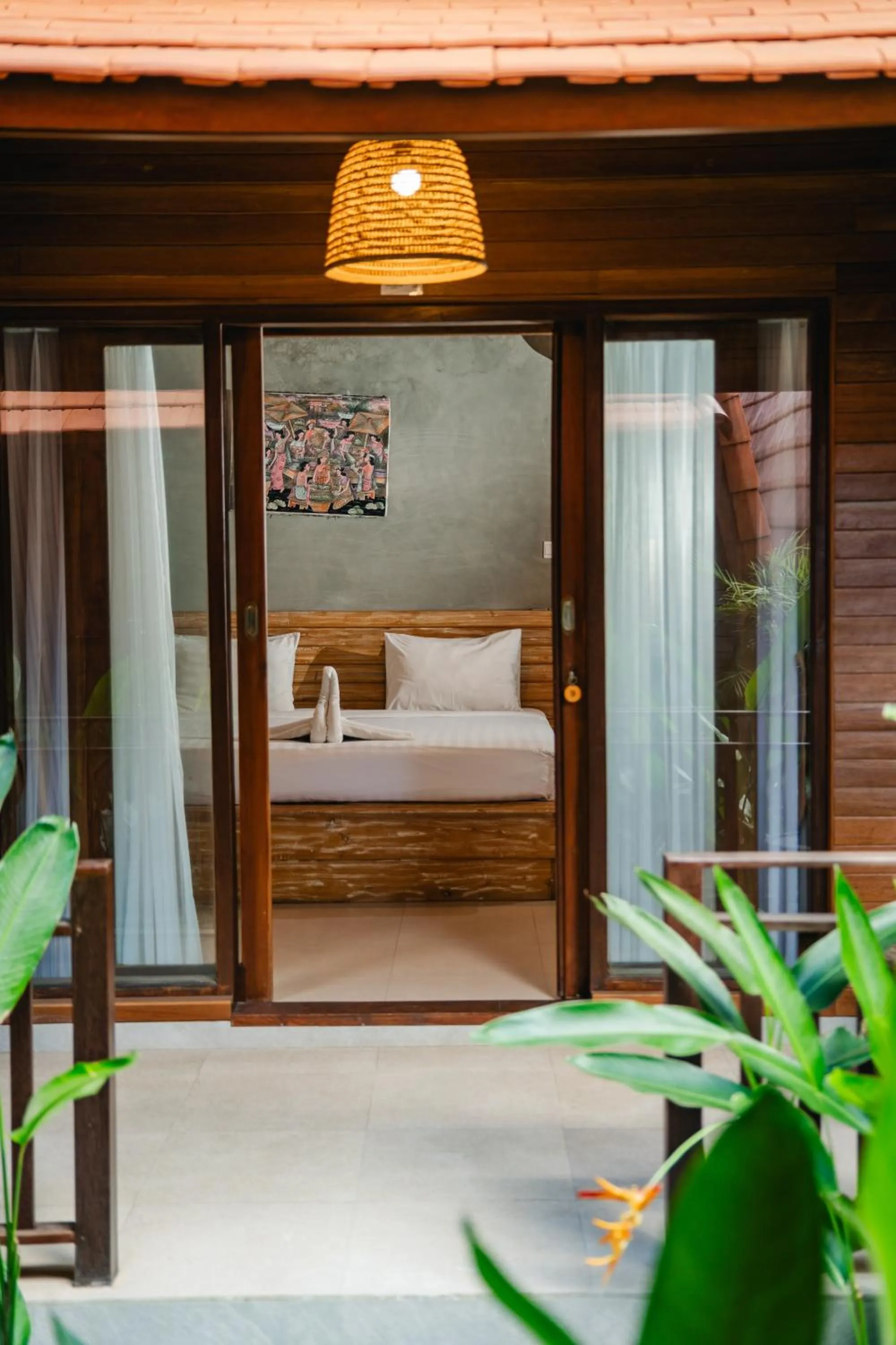 Bed in Uma Mani Villa Jimbaran
