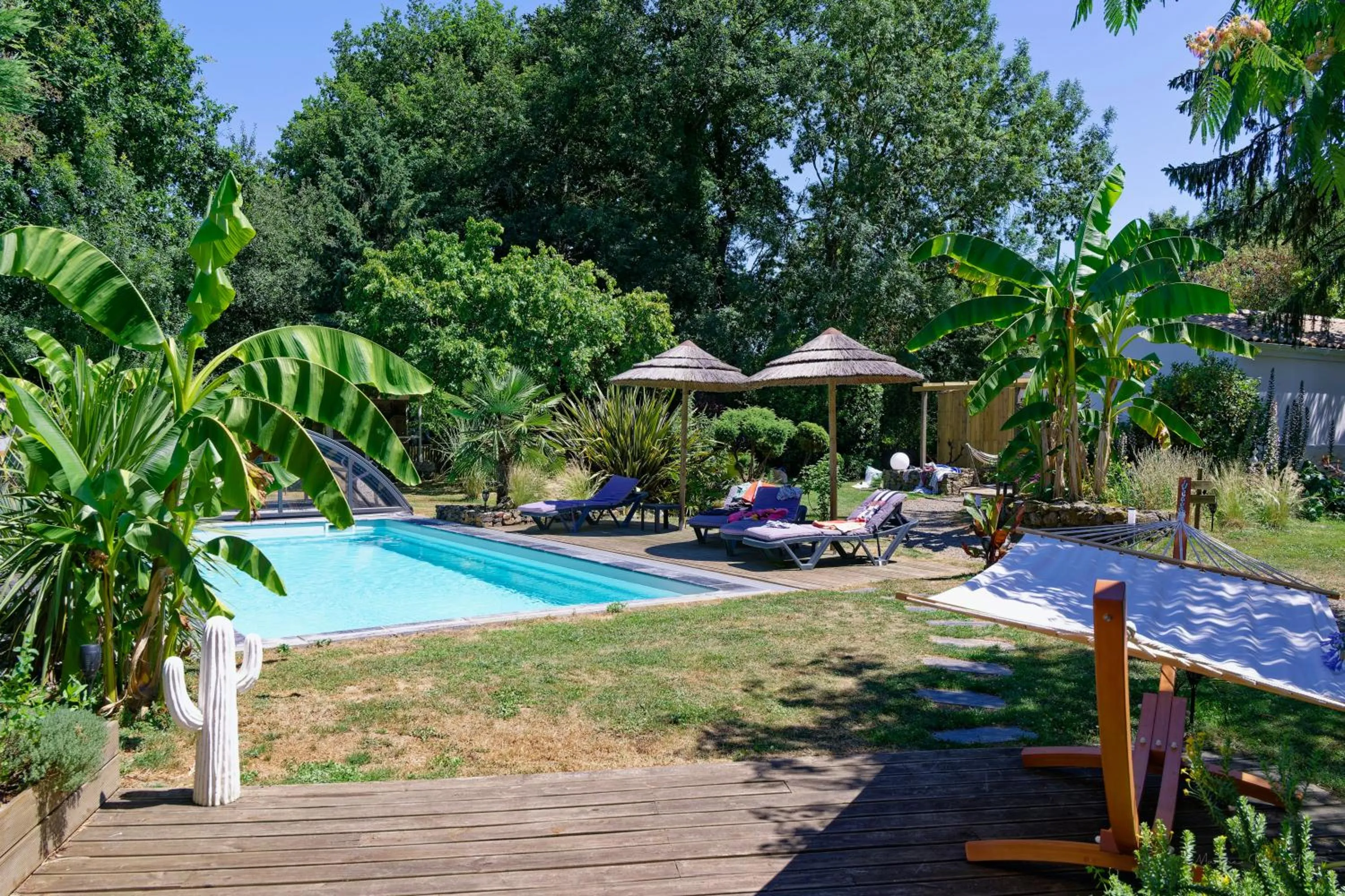 Pool view in Mas des Vignes Piscine chauffée