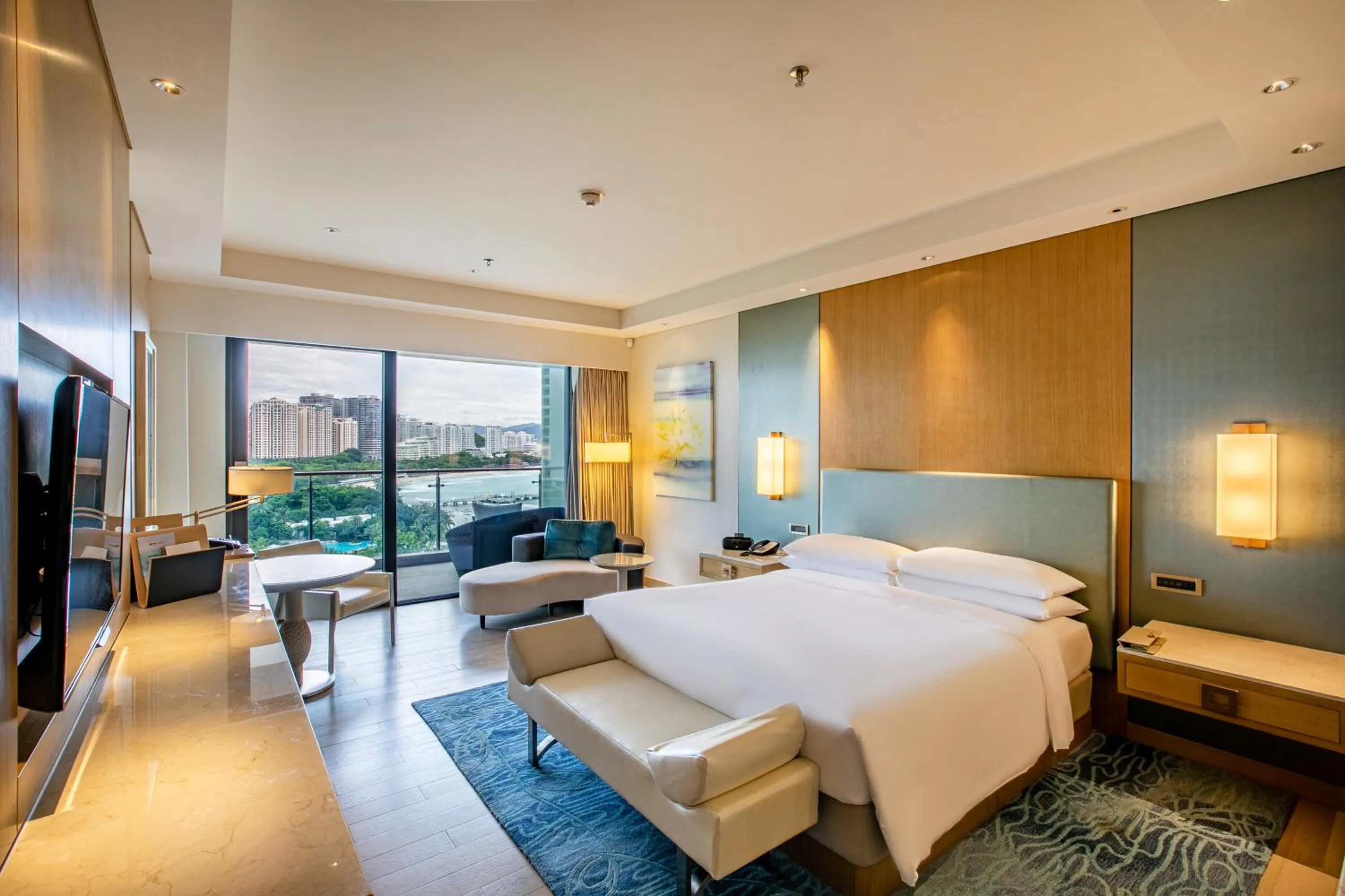 View (from property/room), Bed in JW Marriott Hotel Sanya Dadonghai Bay