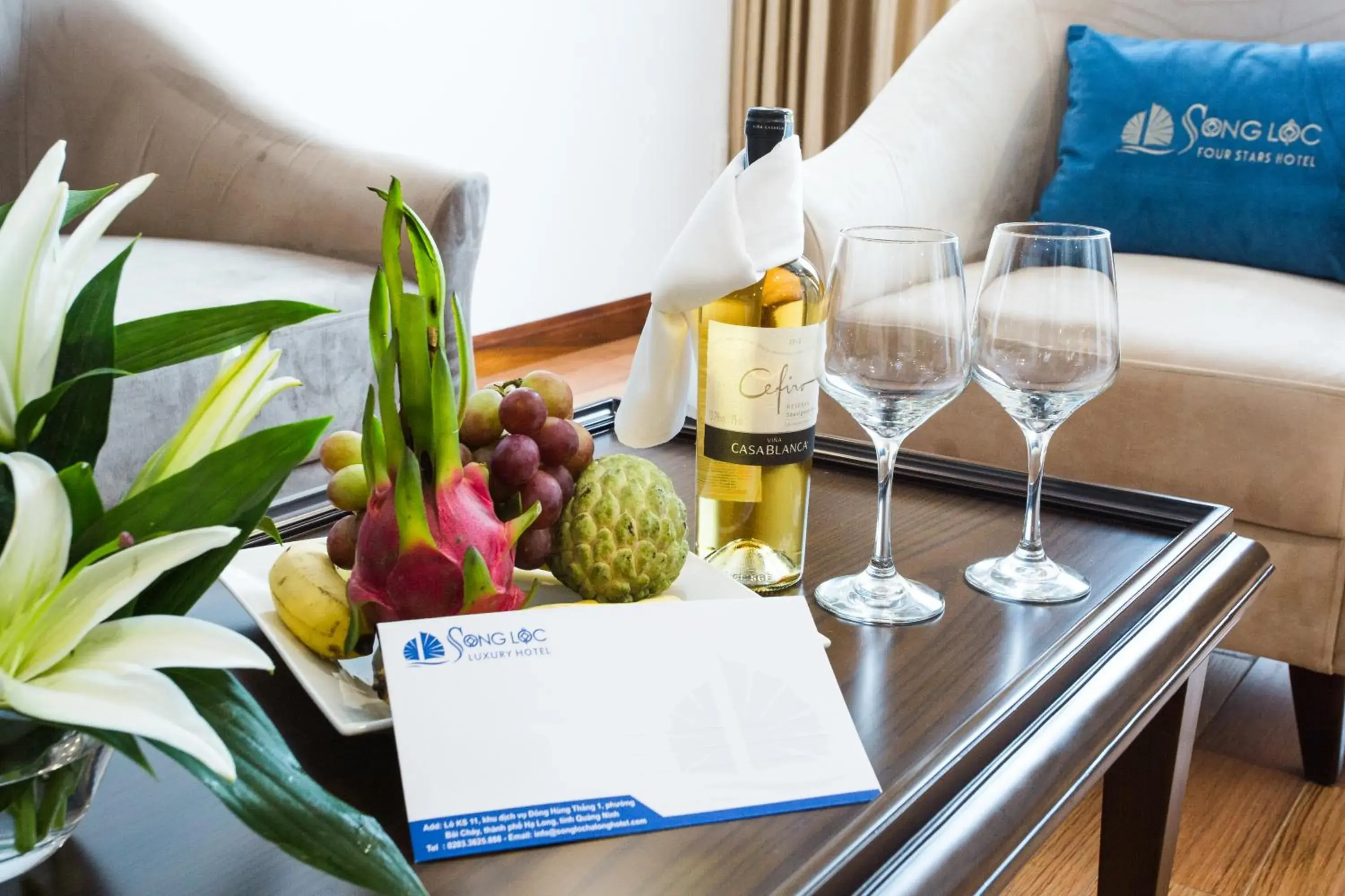 Food close-up in Song Loc Luxury Hotel Food close-up in Song Loc Luxury Hotel