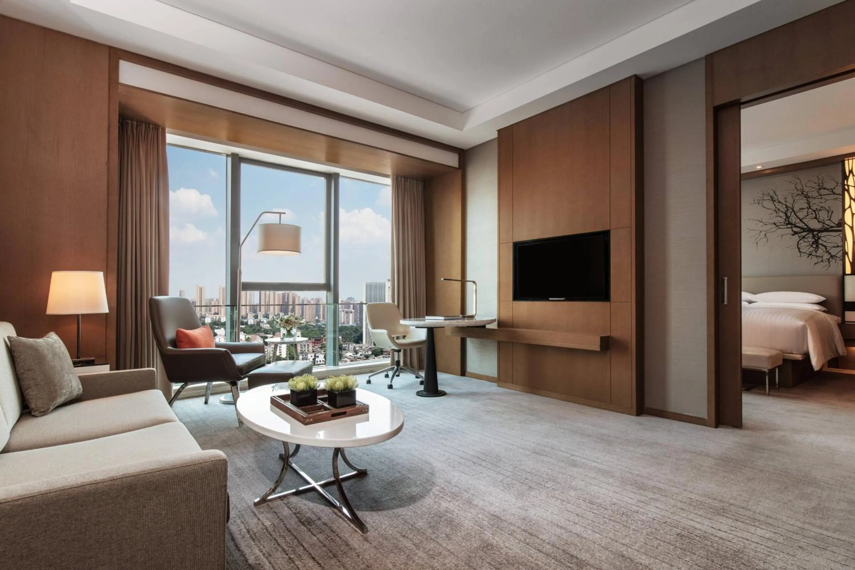 Living room, Bed in Courtyard by Marriott Changsha South