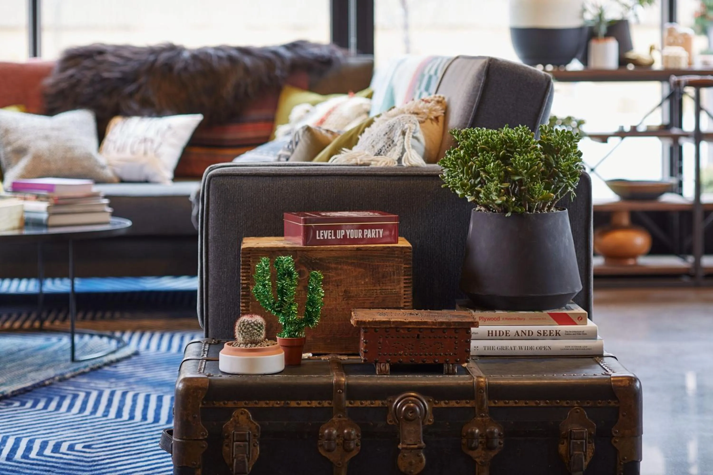 Living room in MOXY Denver Cherry Creek