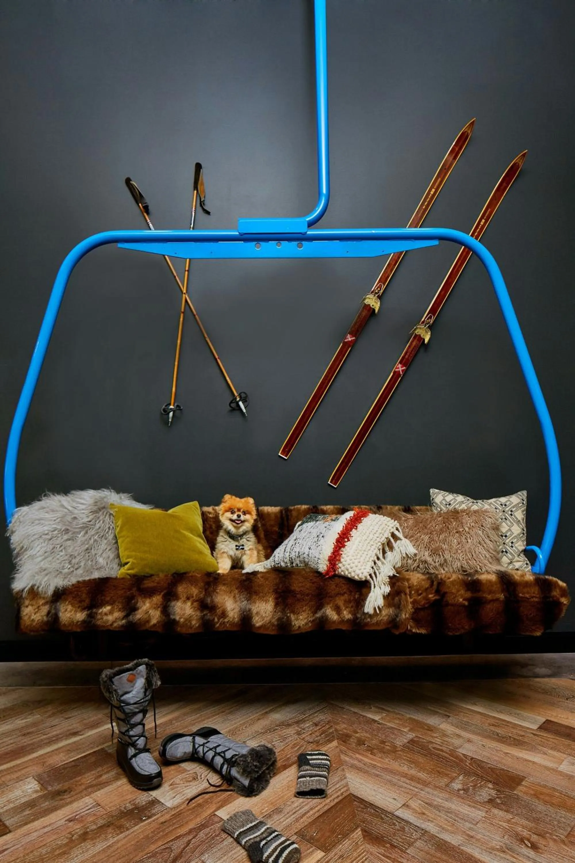 Living room in MOXY Denver Cherry Creek