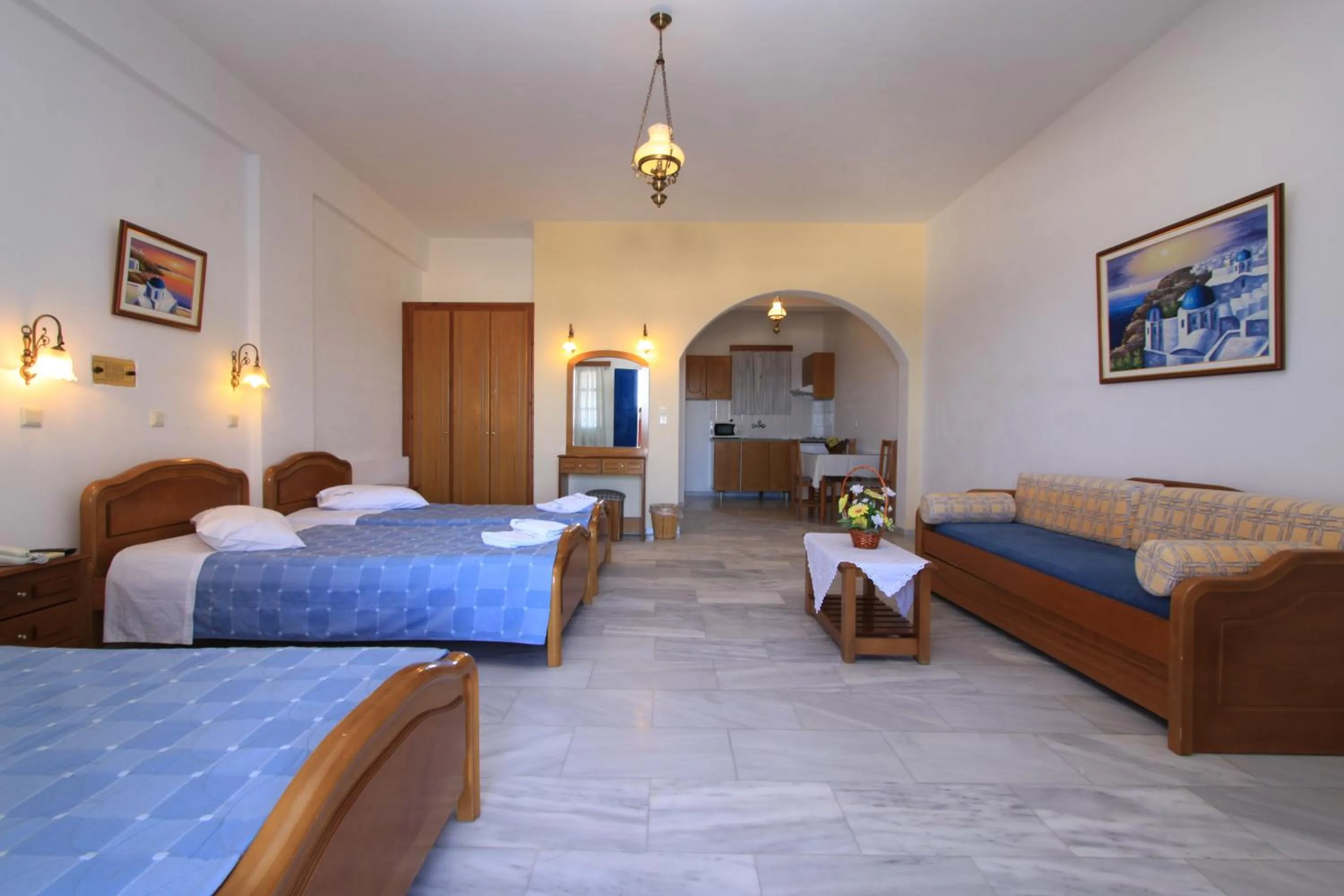 Bed in Aegean View Hotel