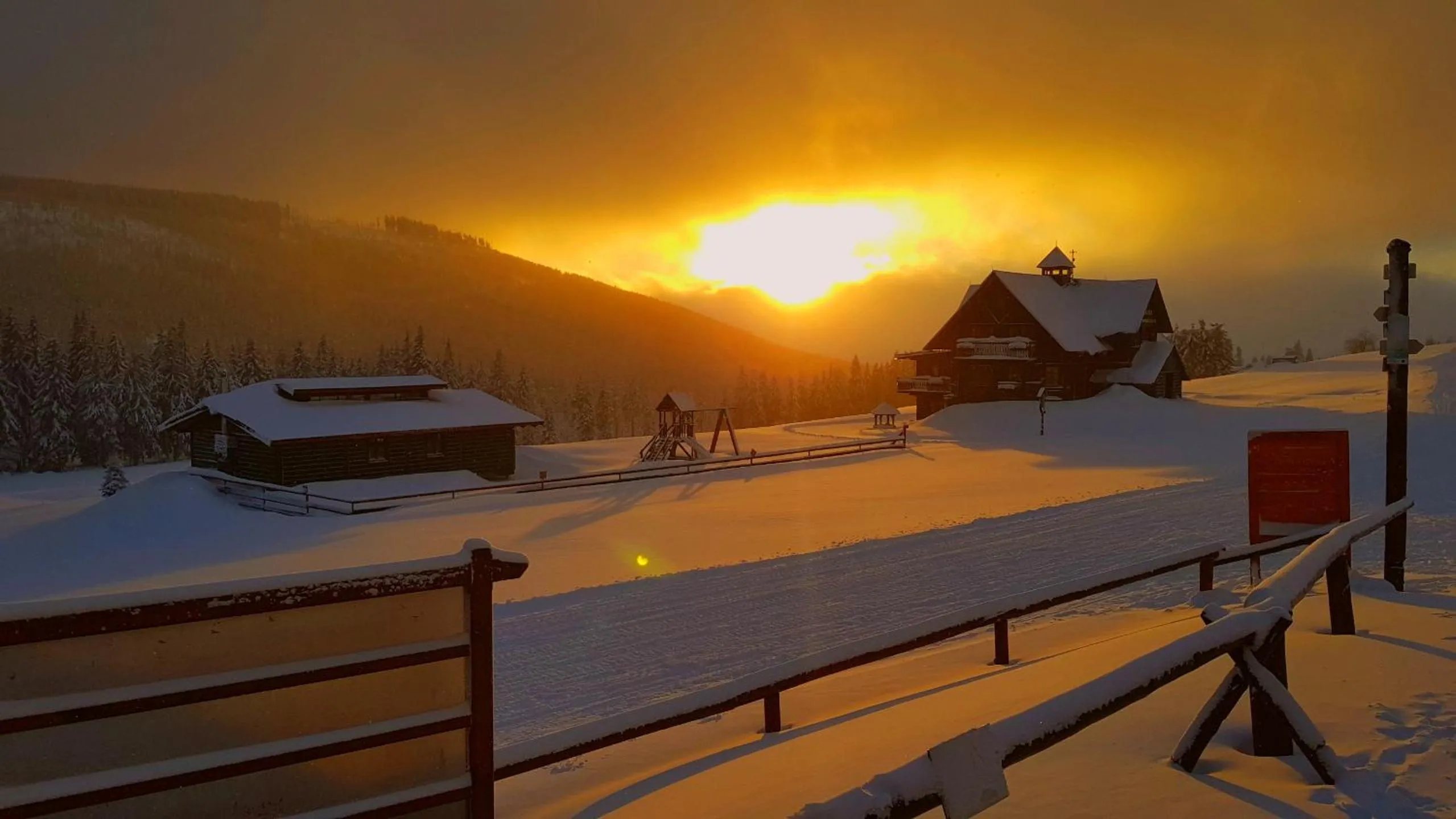 Winter in Horský hotel Kolínská bouda