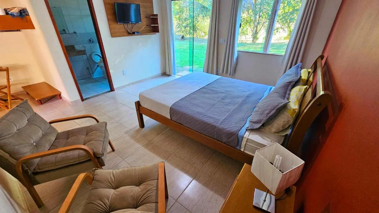 Bed in Hotel Pousada Bambuzal