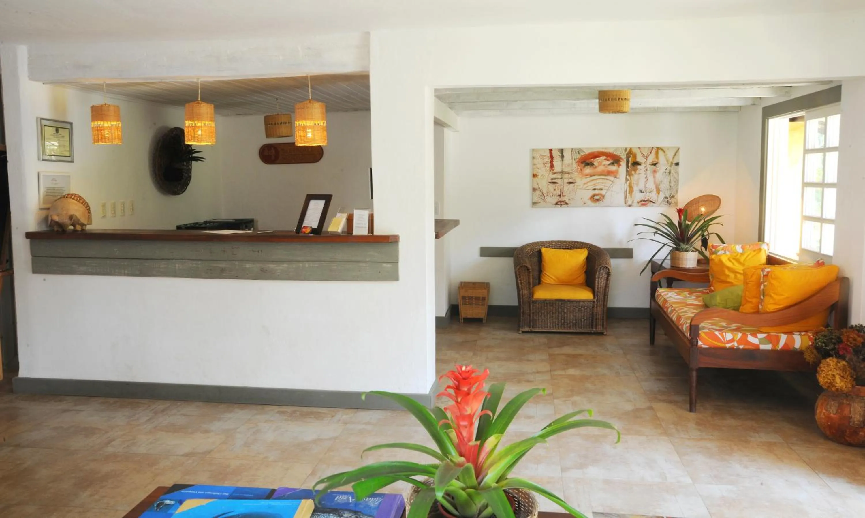 Communal lounge/ TV room in Pousada Tatuapara