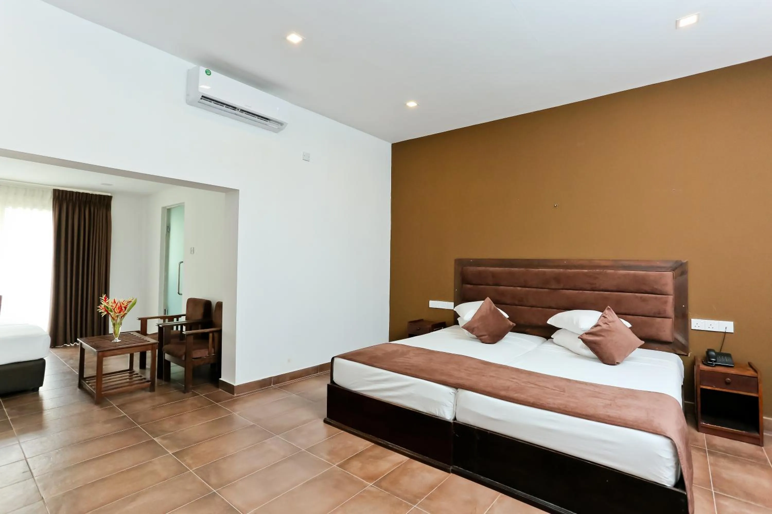 Bed in Golden Star Beach Hotel