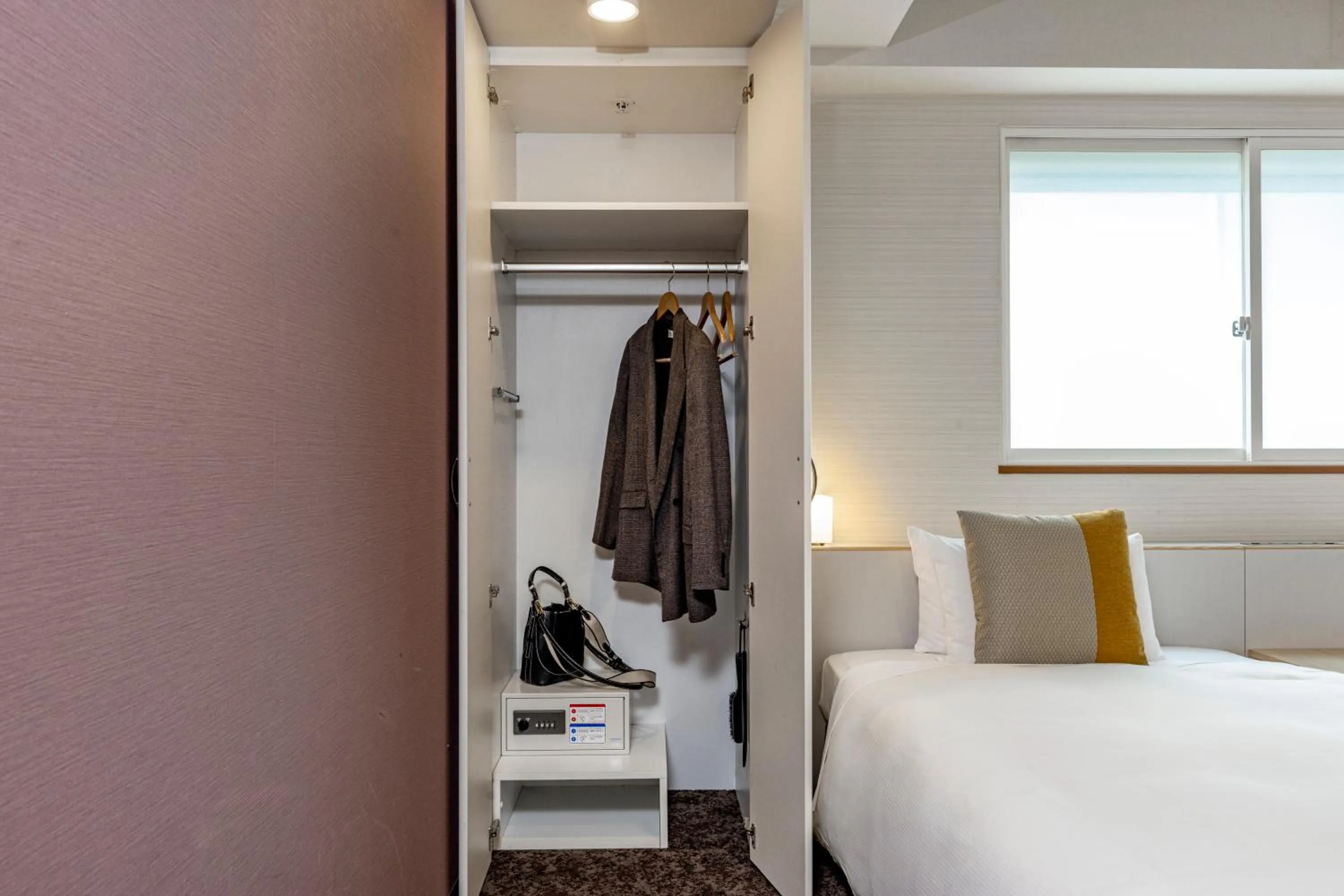 wardrobe, Bed in Tokyu Stay Tsukiji - Tokyo Ginza Area