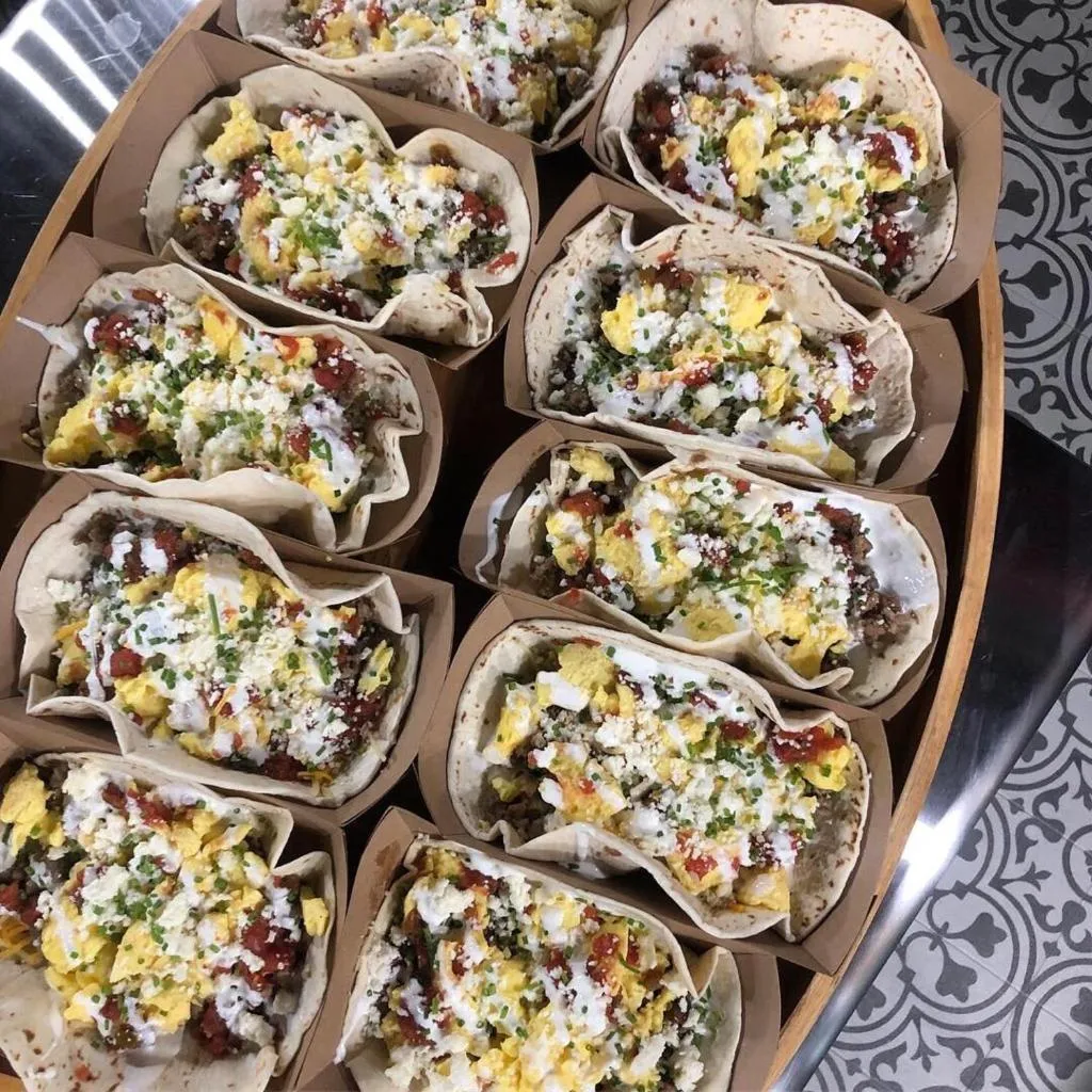 American breakfast in Grunberg Haus Inn & Cabins