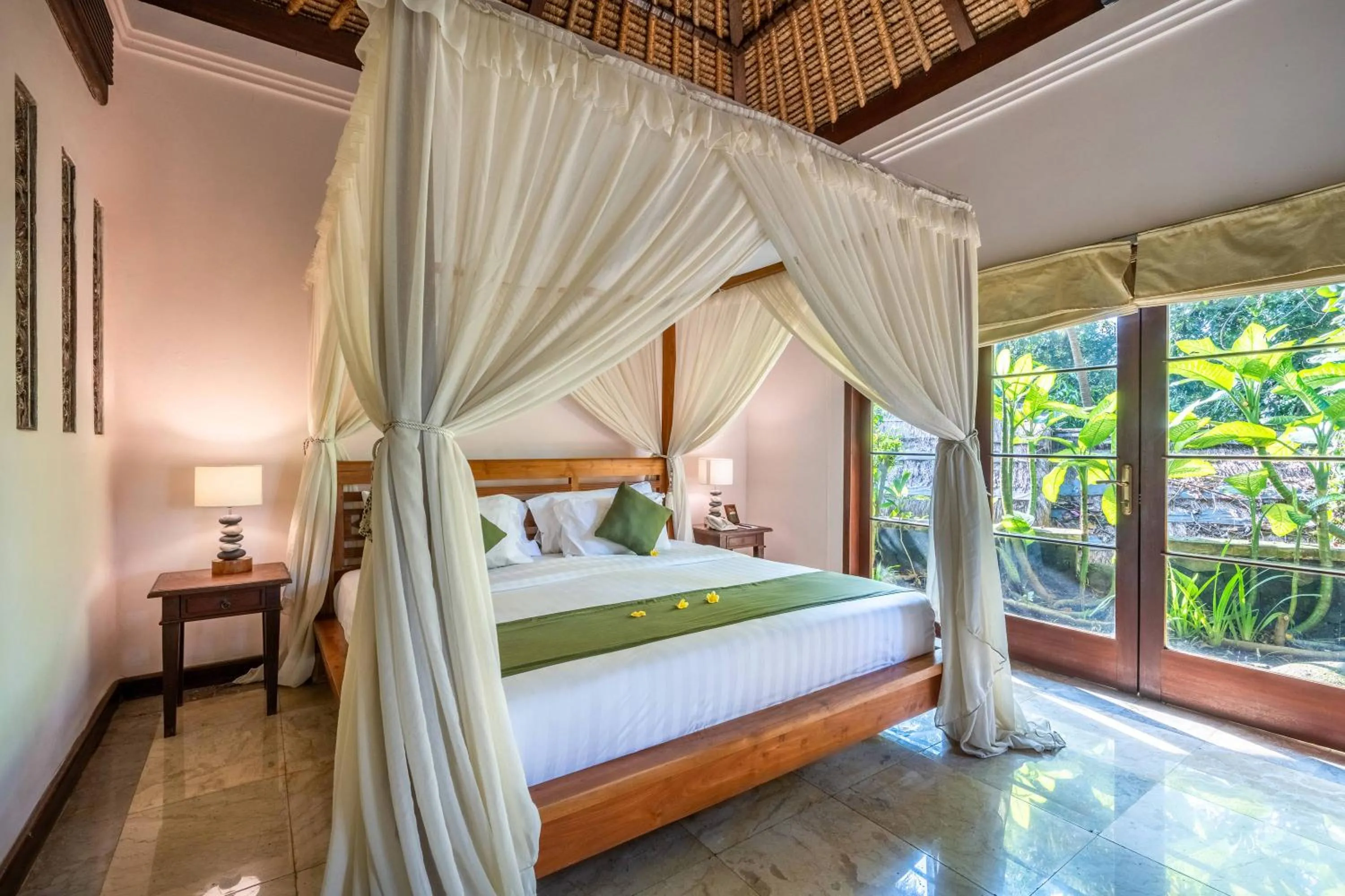 Bed in Natura Villa Ubud Bali