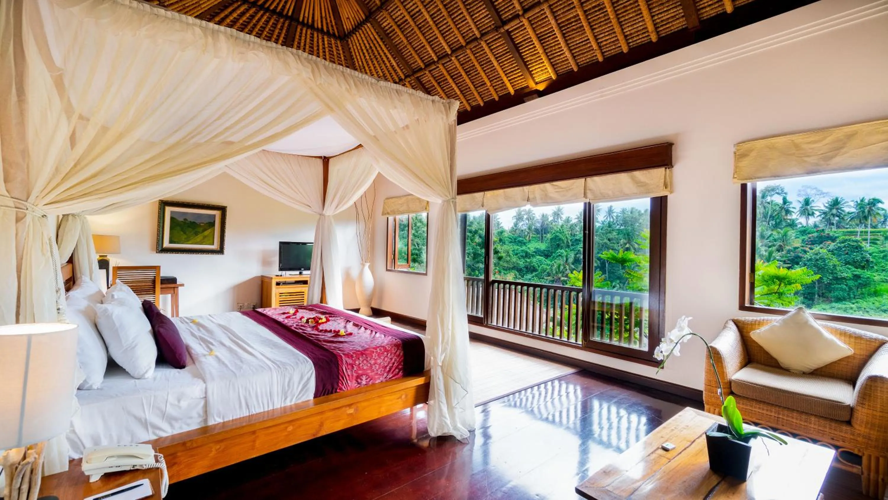 TV and multimedia, Bed in Natura Villa Ubud Bali