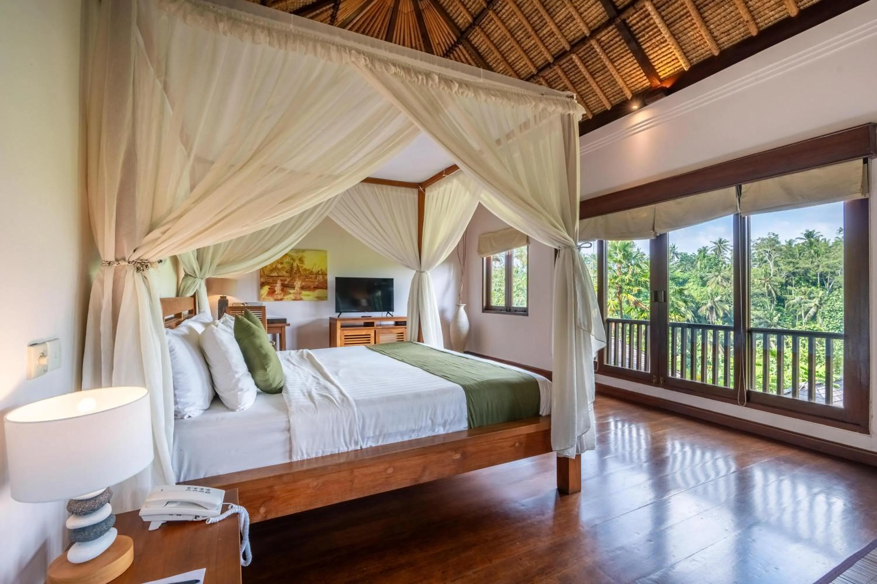 View (from property/room), Bed in Natura Villa Ubud Bali