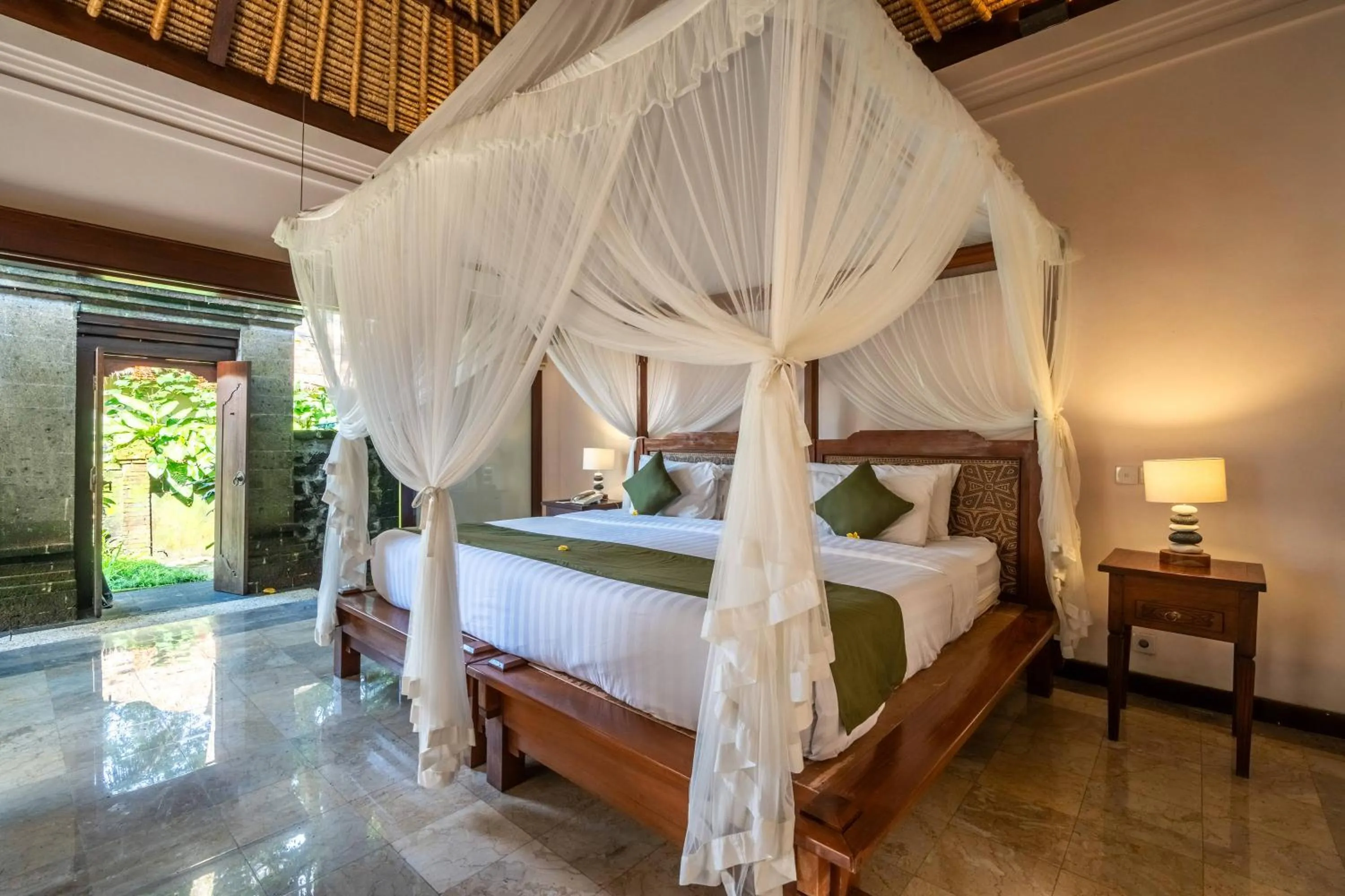 Bed in Natura Villa Ubud Bali
