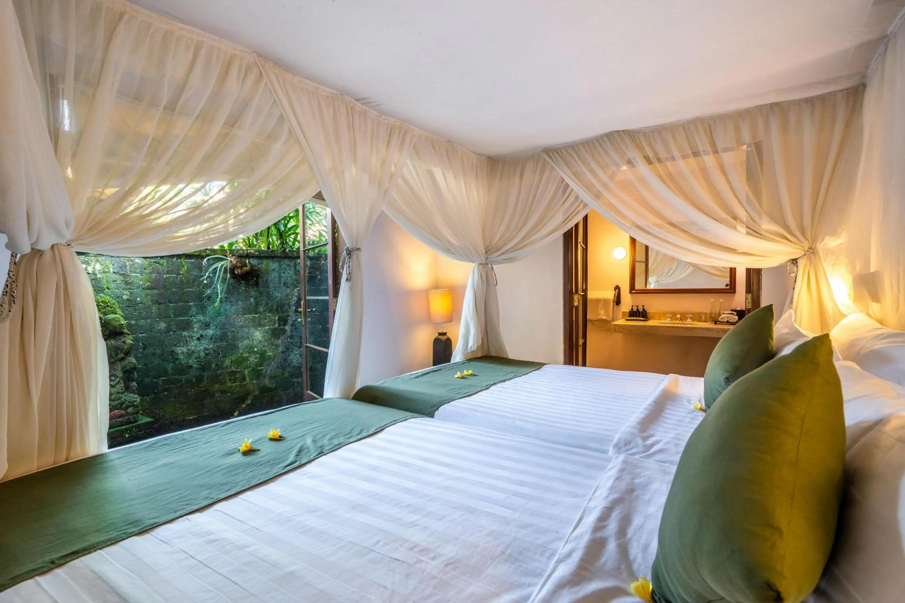 Bed in Natura Villa Ubud Bali