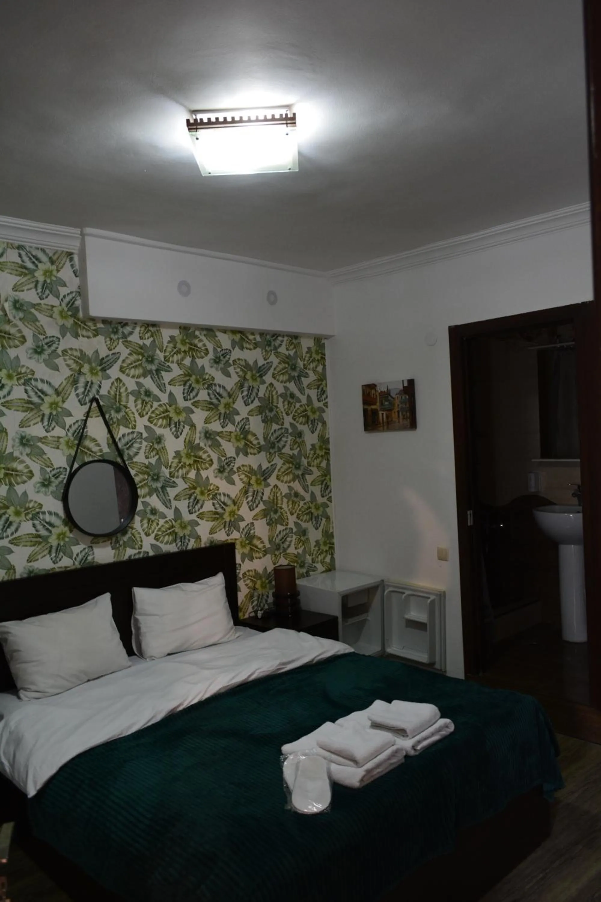 Bed in Nino's Hotel On Tsamebuli