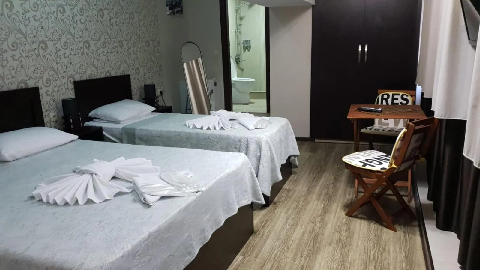 Bed in Nino's Hotel On Tsamebuli