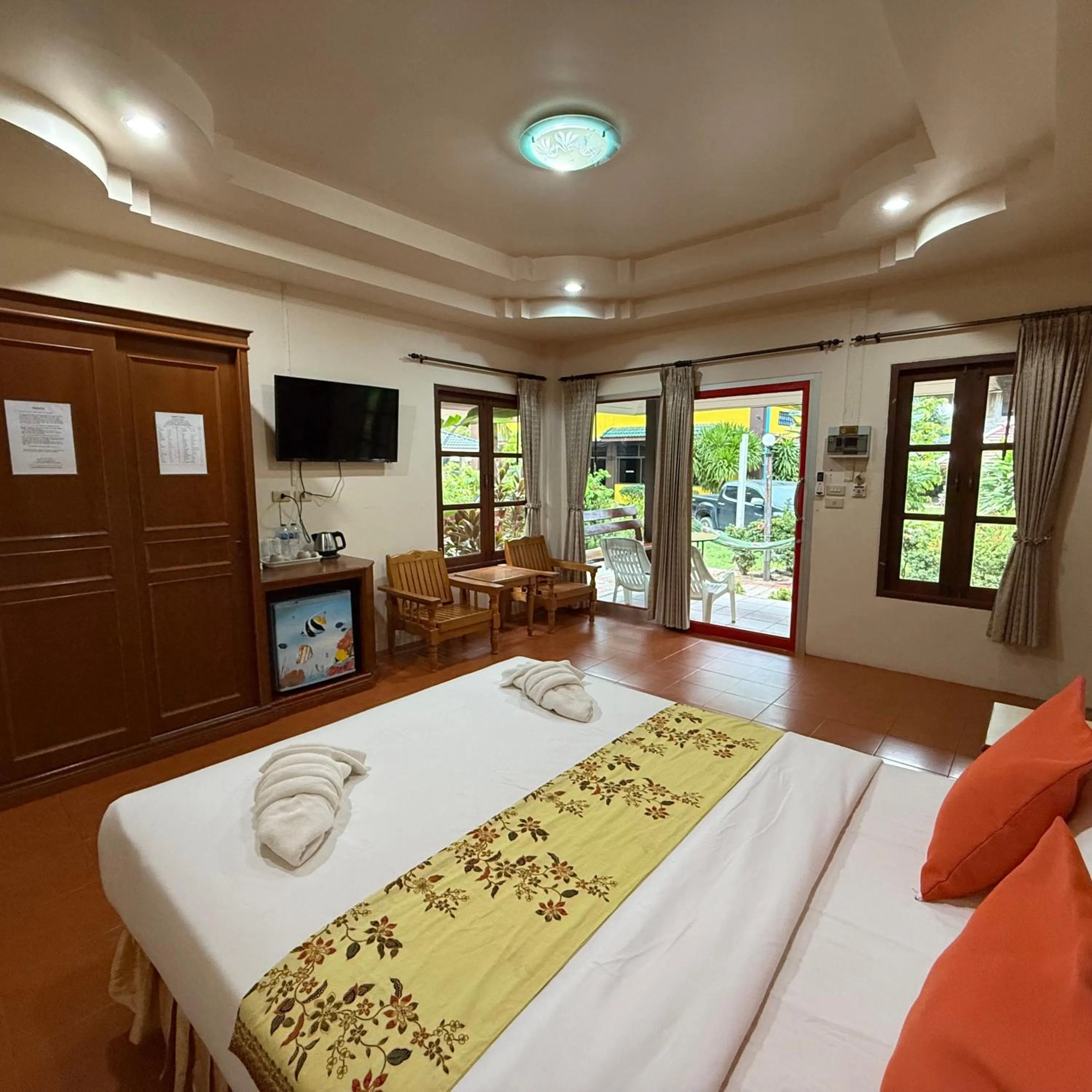 Bed in Ocean View Resort