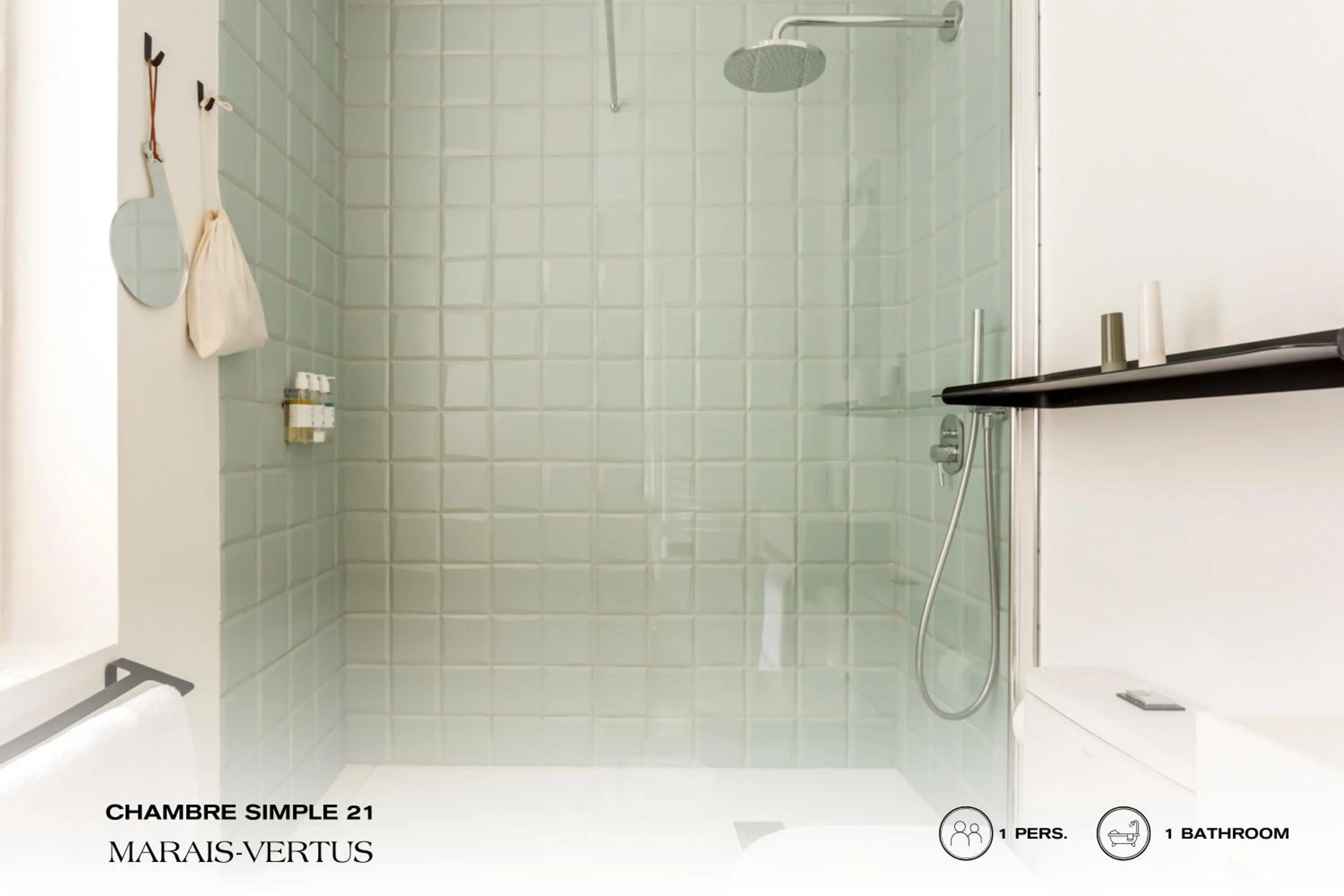 Bathroom in Beauquartier - Marais Vertus