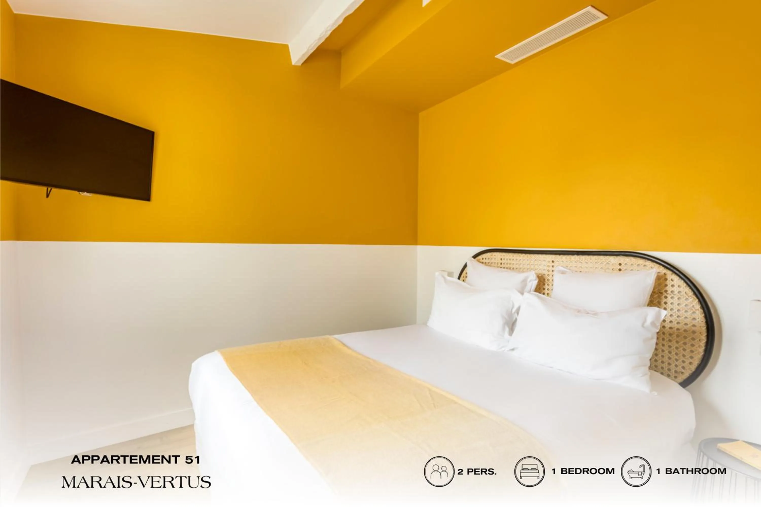 Bedroom, Bed in Beauquartier - Marais Vertus