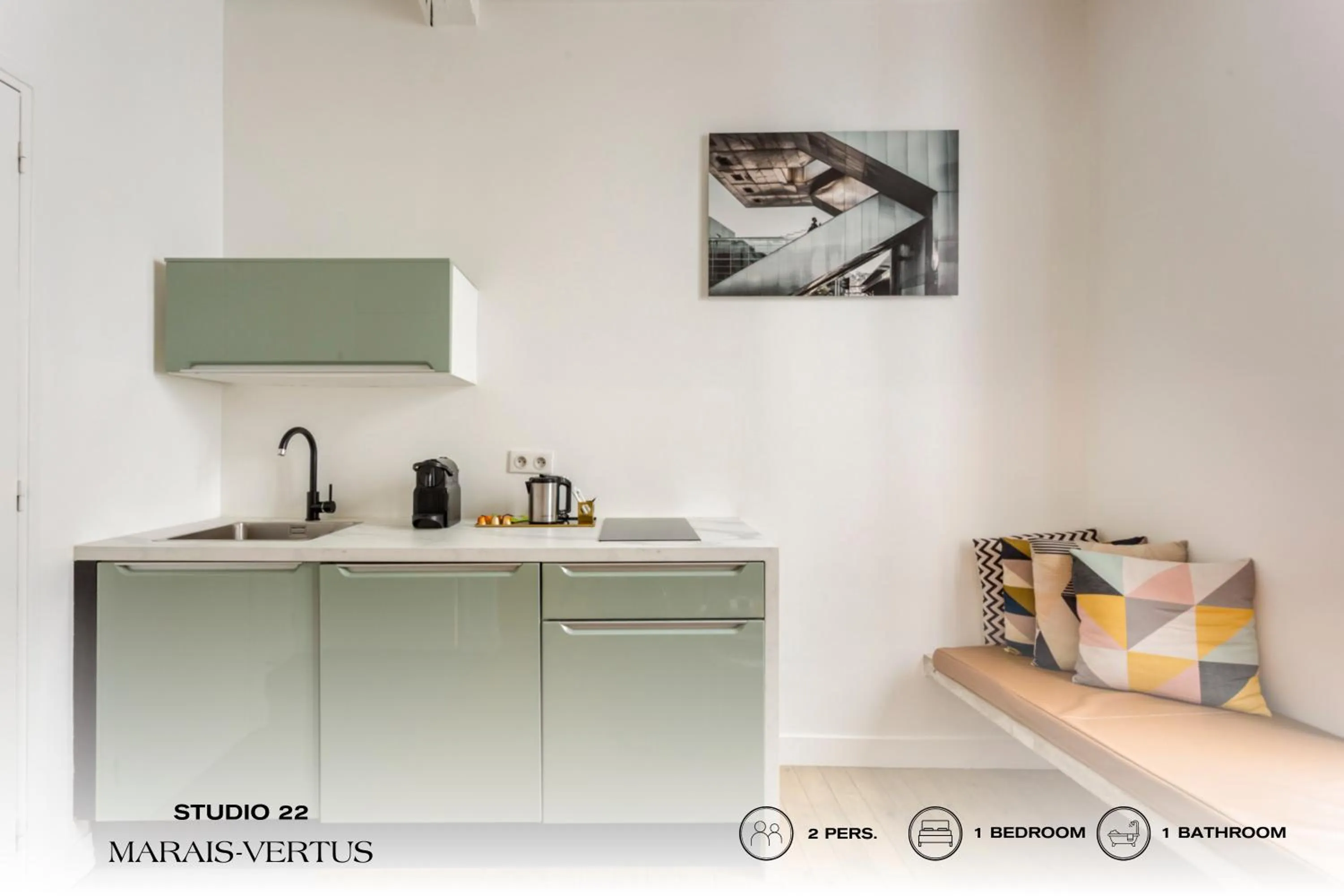 Kitchen or kitchenette in Beauquartier - Marais Vertus