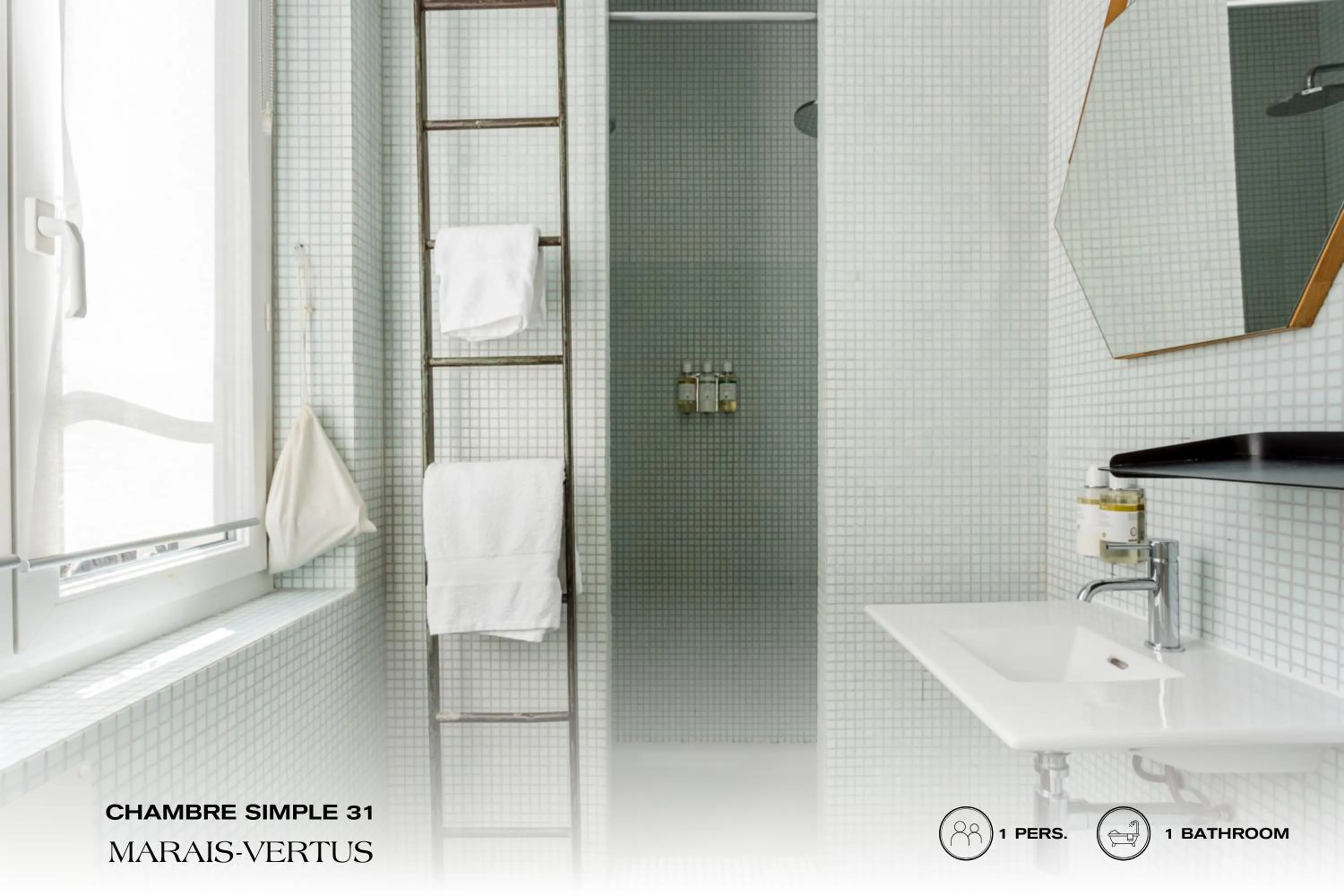 Bathroom in Beauquartier - Marais Vertus