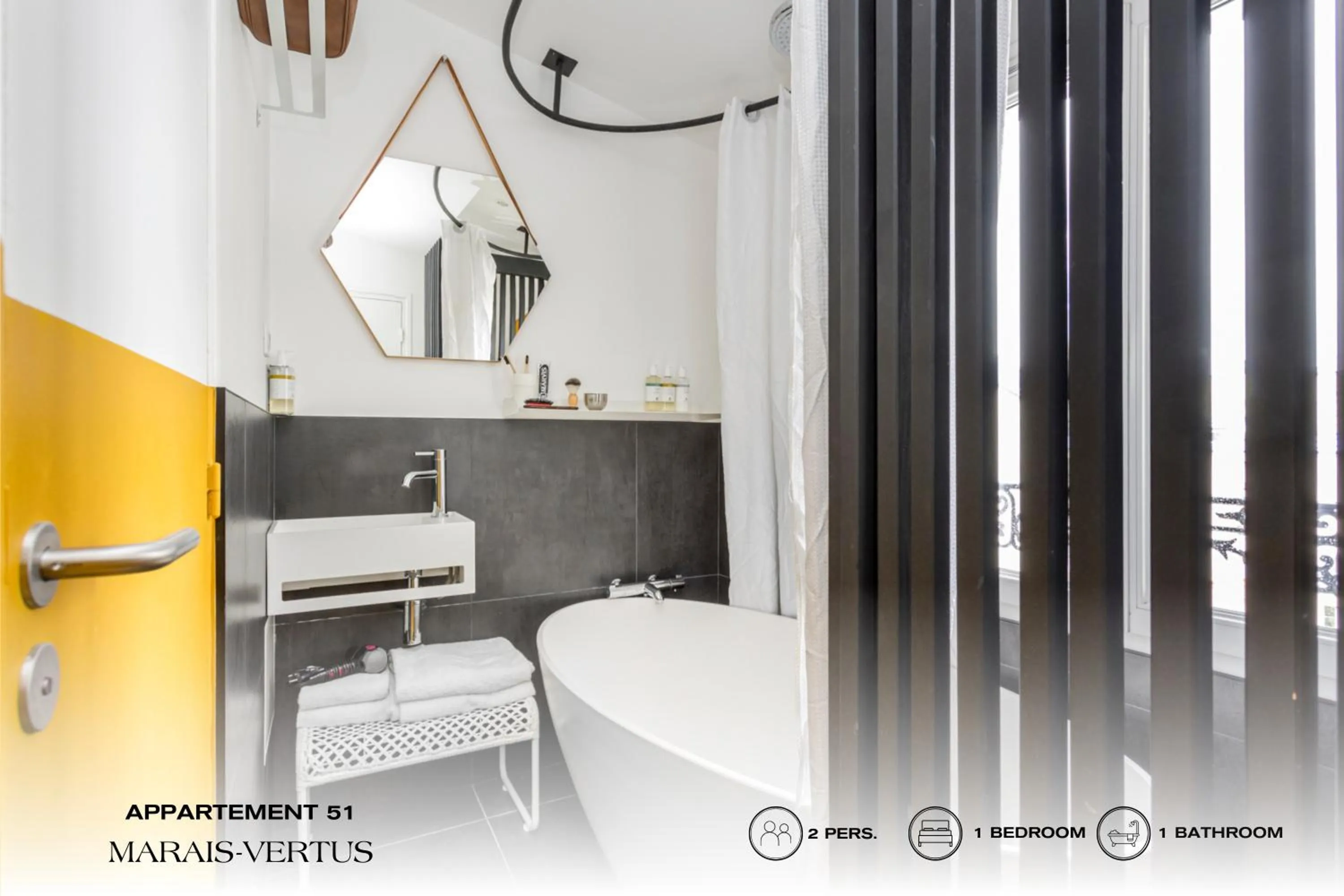 Bathroom in Beauquartier - Marais Vertus