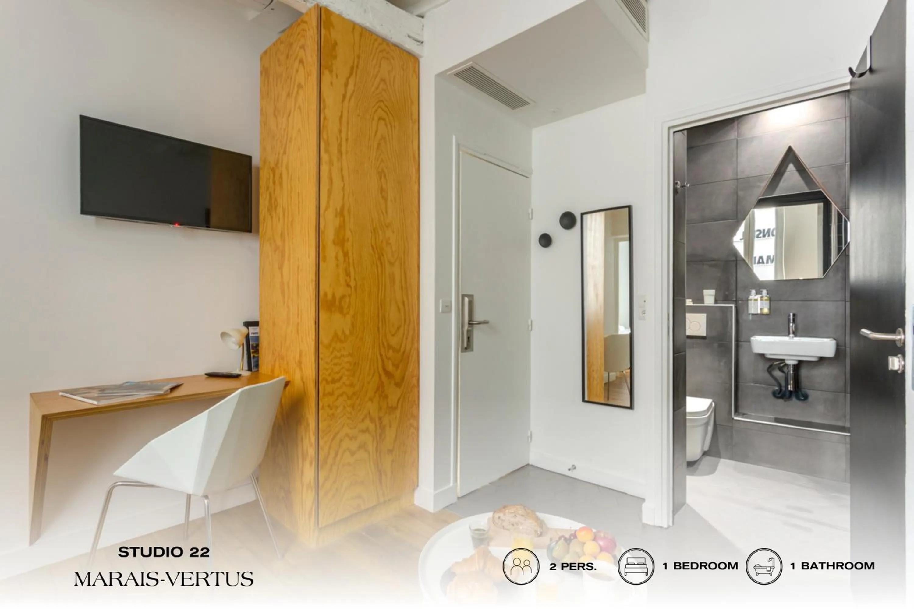 Bathroom in Beauquartier - Marais Vertus