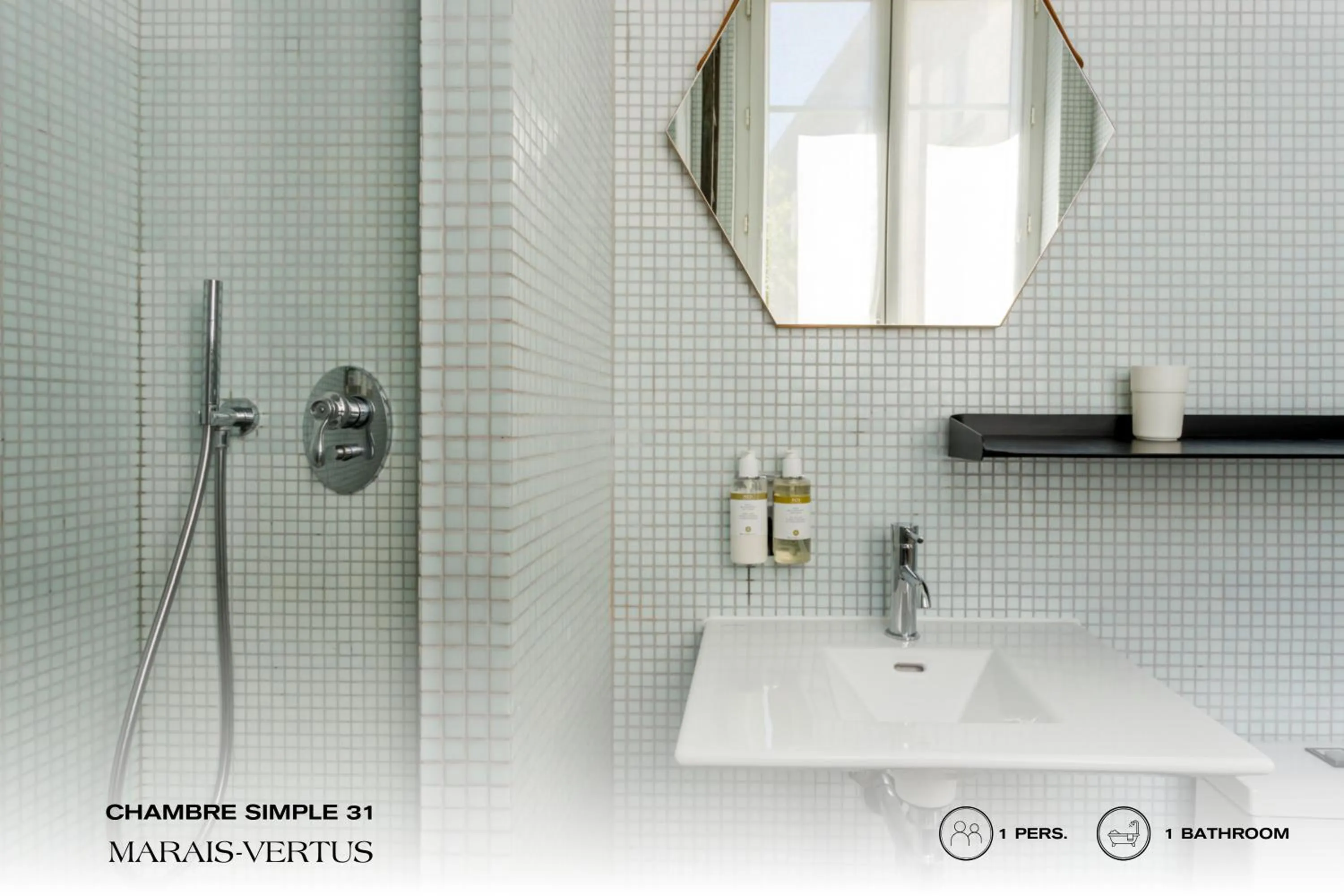 Bathroom in Beauquartier - Marais Vertus