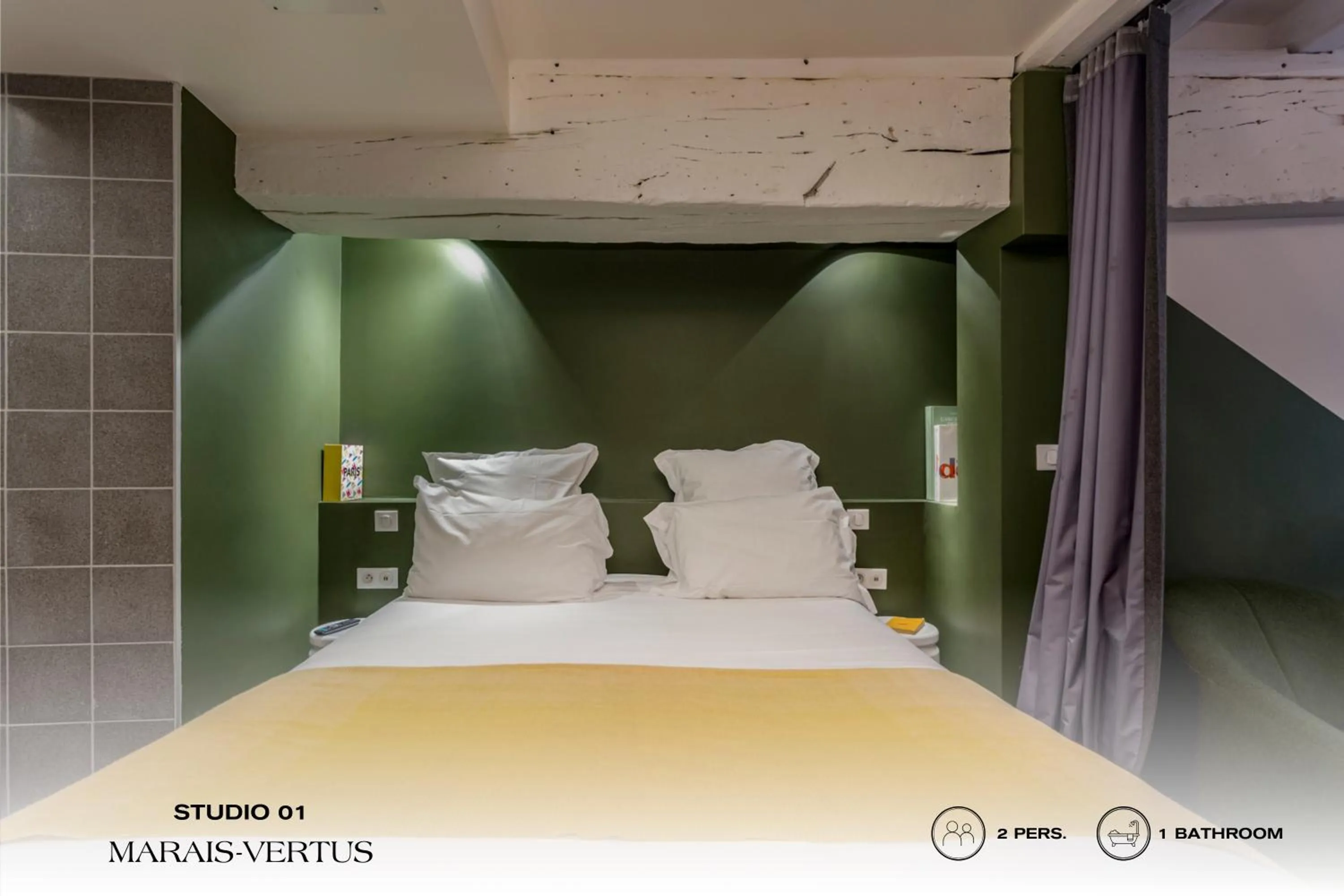 Photo of the whole room, Bed in Beauquartier - Marais Vertus