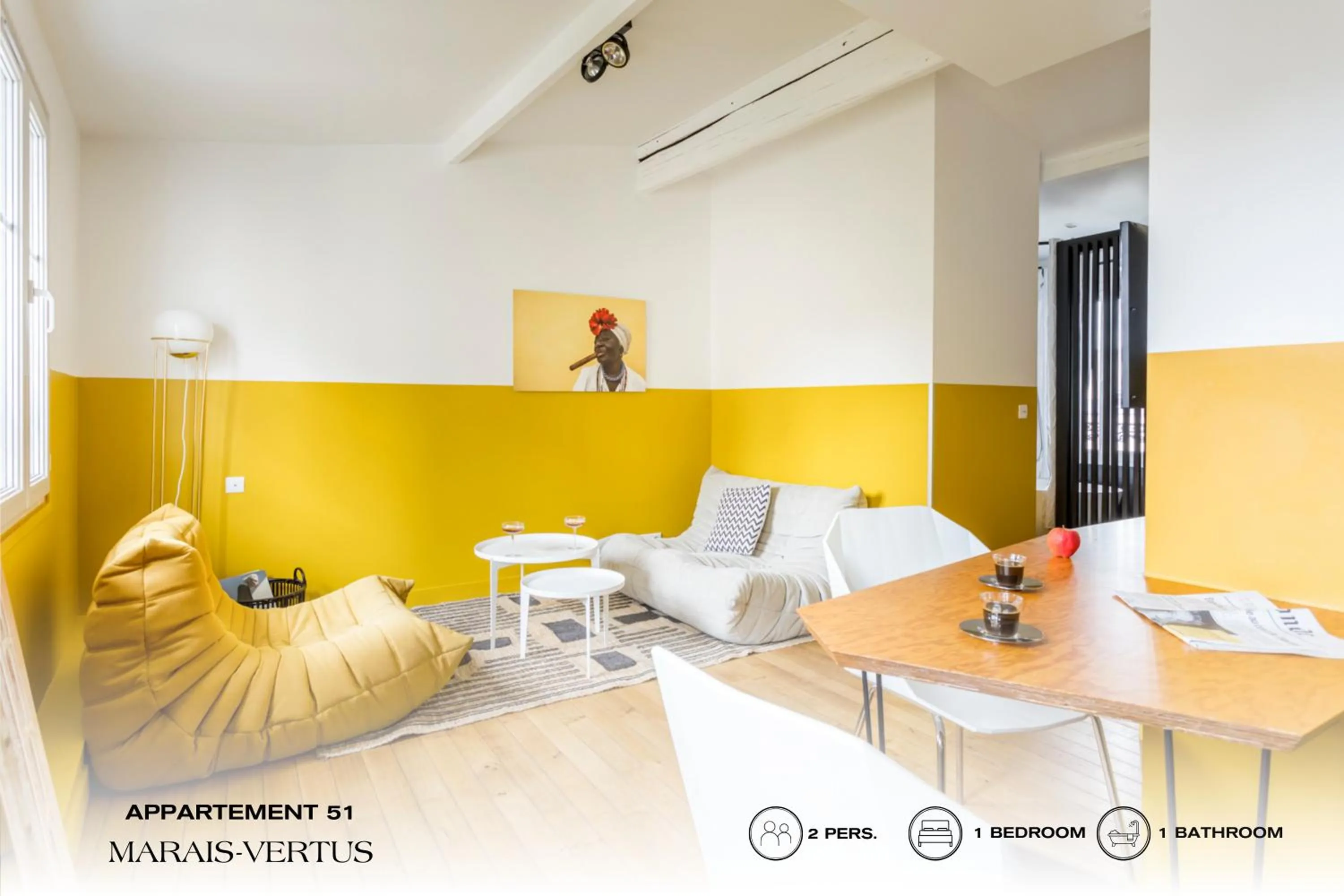 Living room in Beauquartier - Marais Vertus