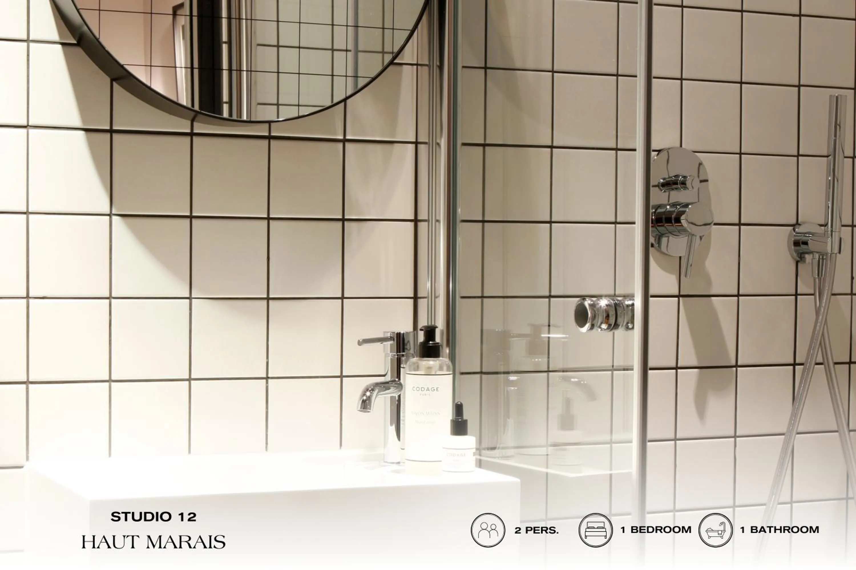 Bathroom in Beauquartier - Marais Vertus